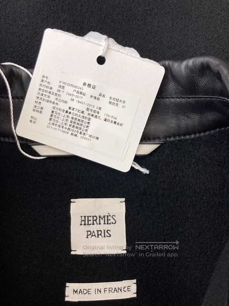Hermes Hermes Black Cashmere and Leather Crop Jacket Size M / US 6-8 / IT 42-44 - 5 Thumbnail