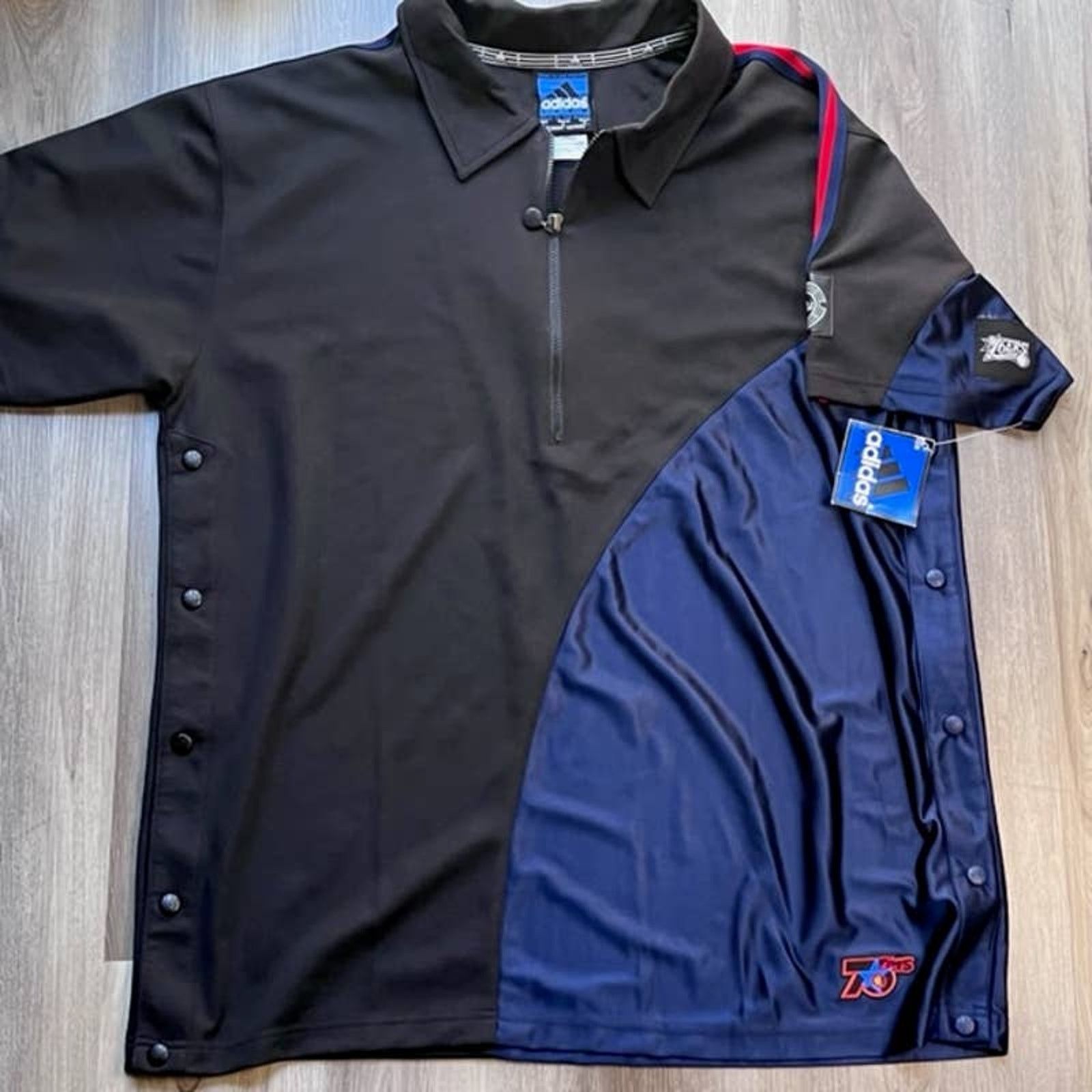 Adidas × Vintage Vintage 2000's DSWT Adidas Team NBA 76Ers Warmup Gear XXL Size US XXL / EU 58 / 5 - 1 Thumbnail