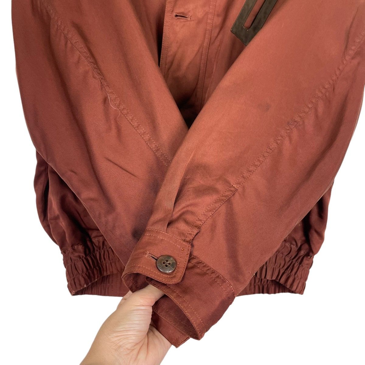 Designer × Lancel 💥80s LANCEL CITY BOMBER ORANGE BRICK Size US M / EU 48-50 / 2 - 12 Thumbnail