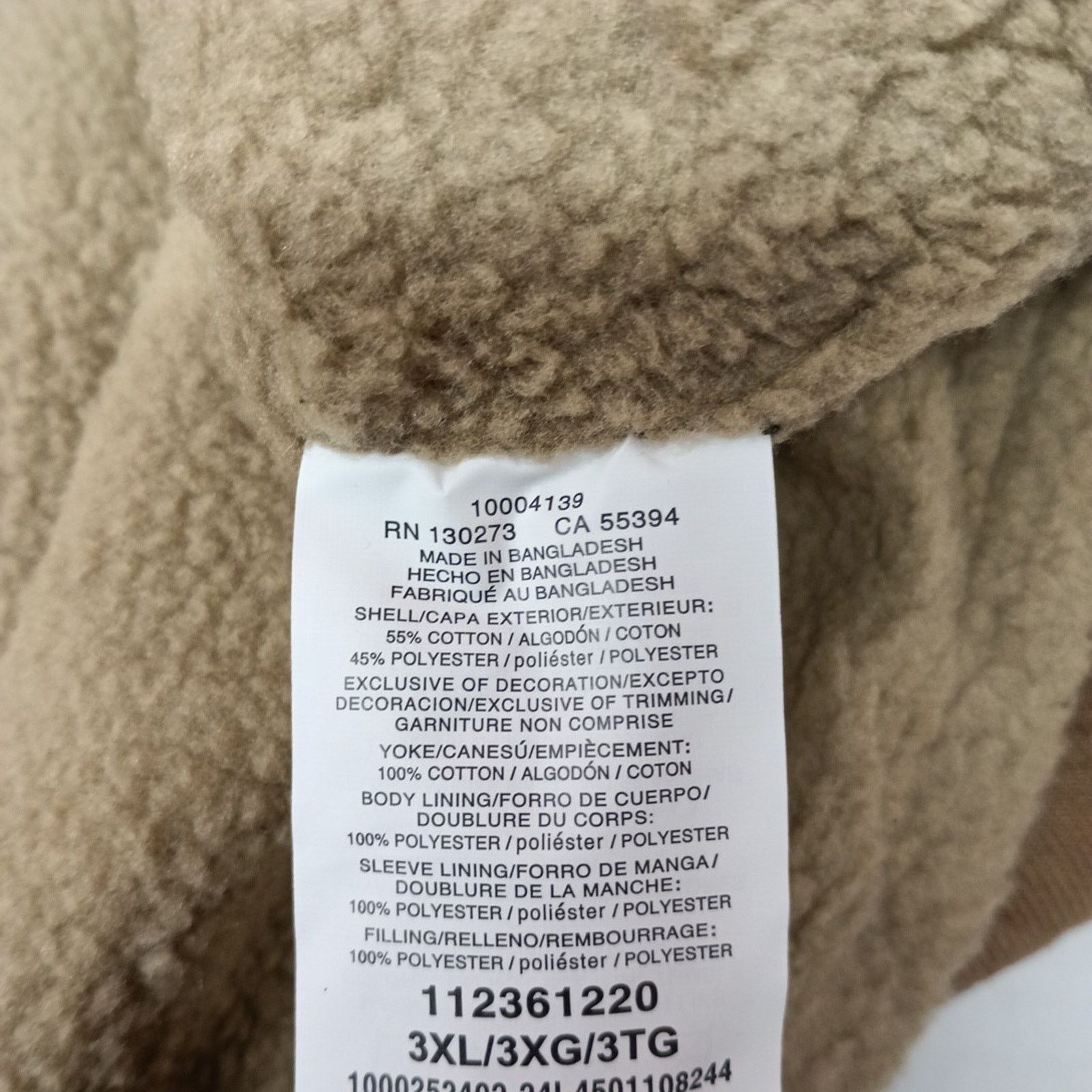 Wrangler Wrangler Heavyweight Shacket Men's 3XL Brown Sherpa Lining Size US XXL / EU 58 / 5 - 7 Thumbnail