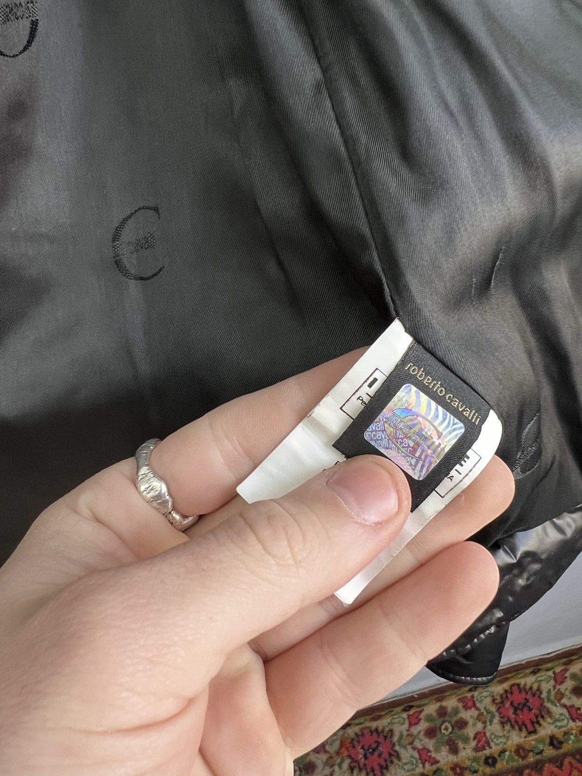 Designer VINTAGE BIKER ROBERTO CAVALLI JACKET LEATHER NYLON BONDAGE Size US XL / EU 56 / 4 - 11 Thumbnail