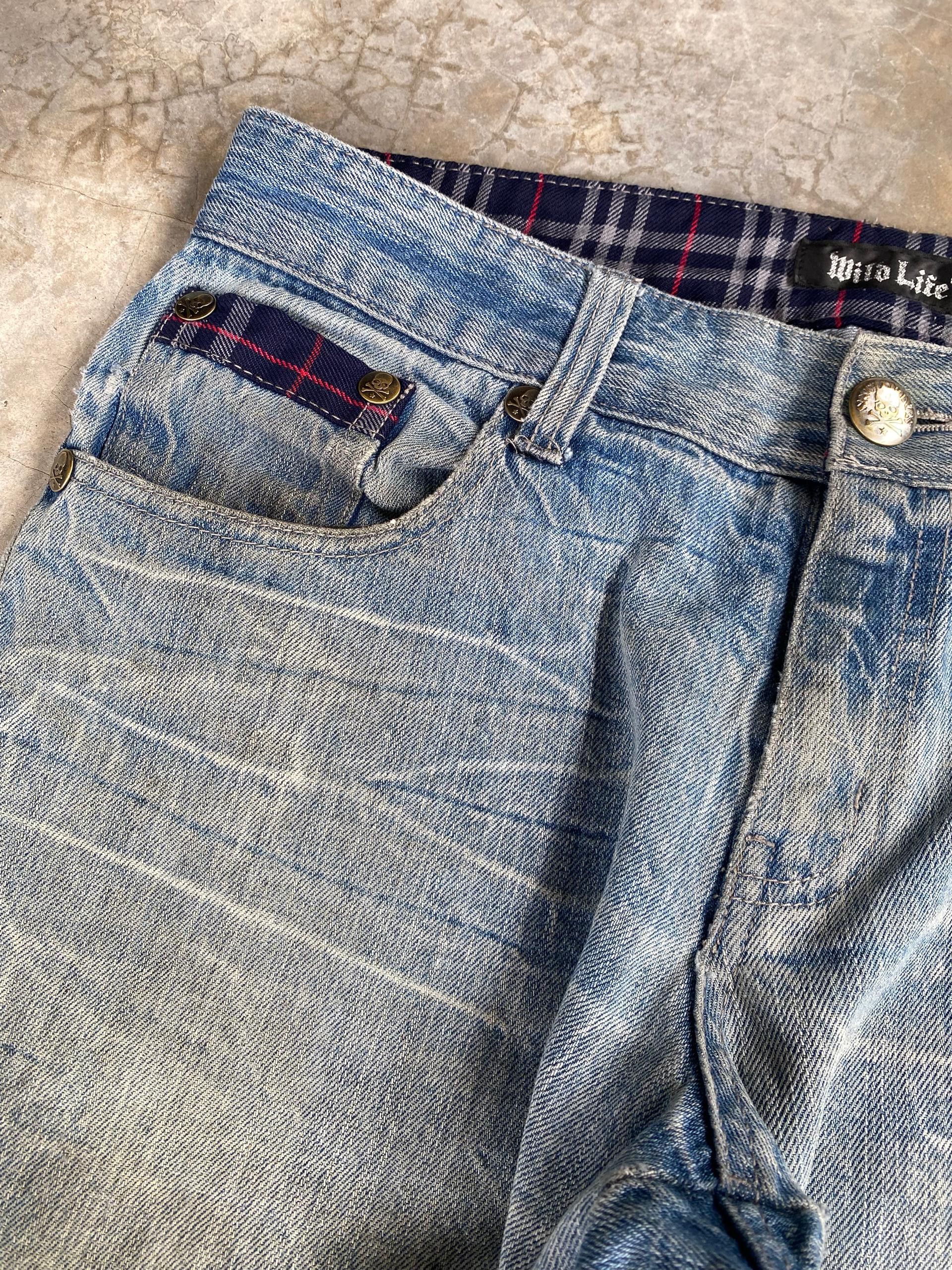 If Six Was Nine 💥BEST OFFER💥WILD LITE SKULL BONES DISTRESSED DENIM Size US 32 / EU 48 - 7 Thumbnail
