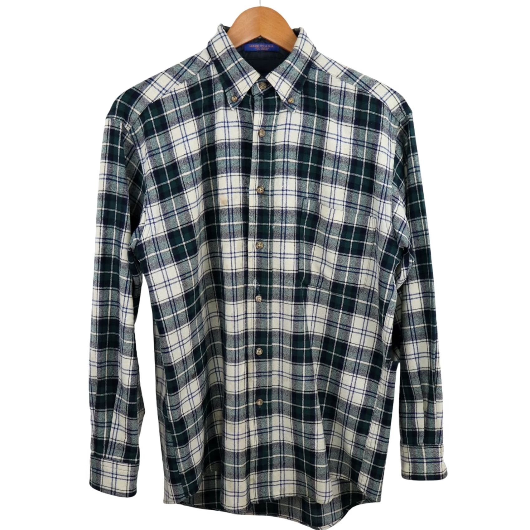 Pendleton Vtg Pendleton Wool Flannel Shadow Plaid Ombre Lodge Outdoor Shirt Mens Small Size US S / EU 44-46 / 1 - 2 Thumbnail