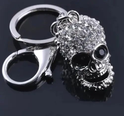 Other C.Zircon Inlaid Skull Head Keychain Size ONE SIZE - 1 Thumbnail