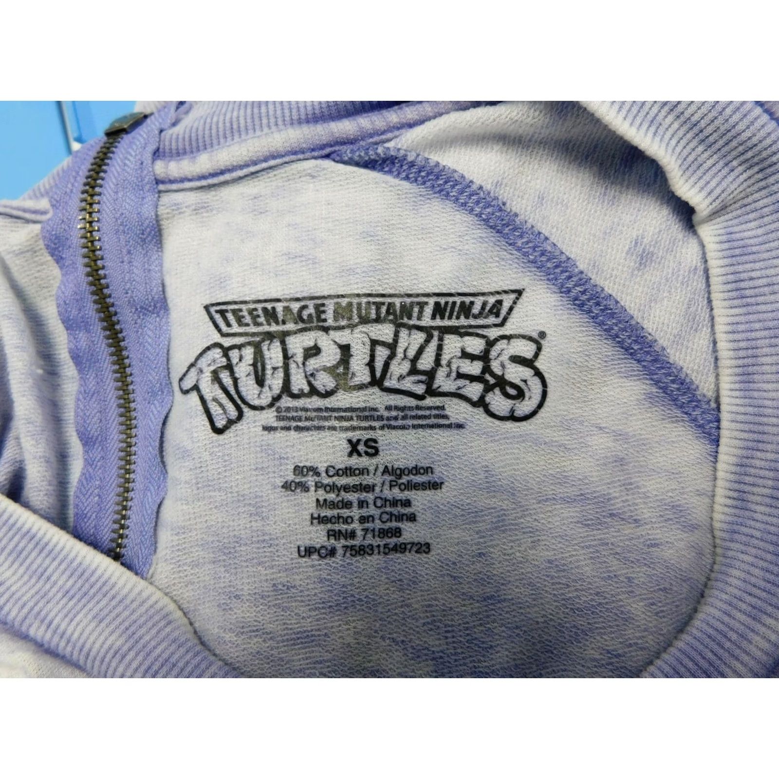 Vintage TMNT Sweatshirt Womens XS Purple TMNT 60% Cotton 40% Polyester Lavender Vintage-Look Crew Long Sleeve Sweatshirt - TMNT Theme Size XS / US 0-2 / IT 36-38 - 3 Thumbnail