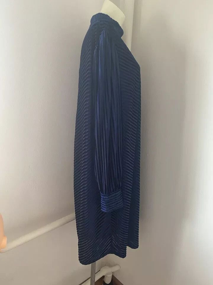Other Zizzi Ladies Party Dress Velvet Blue Size M Sk2414 Size M / US 6-8 / IT 42-44 - 3 Thumbnail