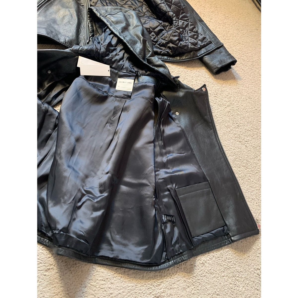 Helmut Lang HELMUT LANG BUILD OUT MOTORCYCLE LEATHER JACKET Size US XL / EU 56 / 4 - 17 Thumbnail