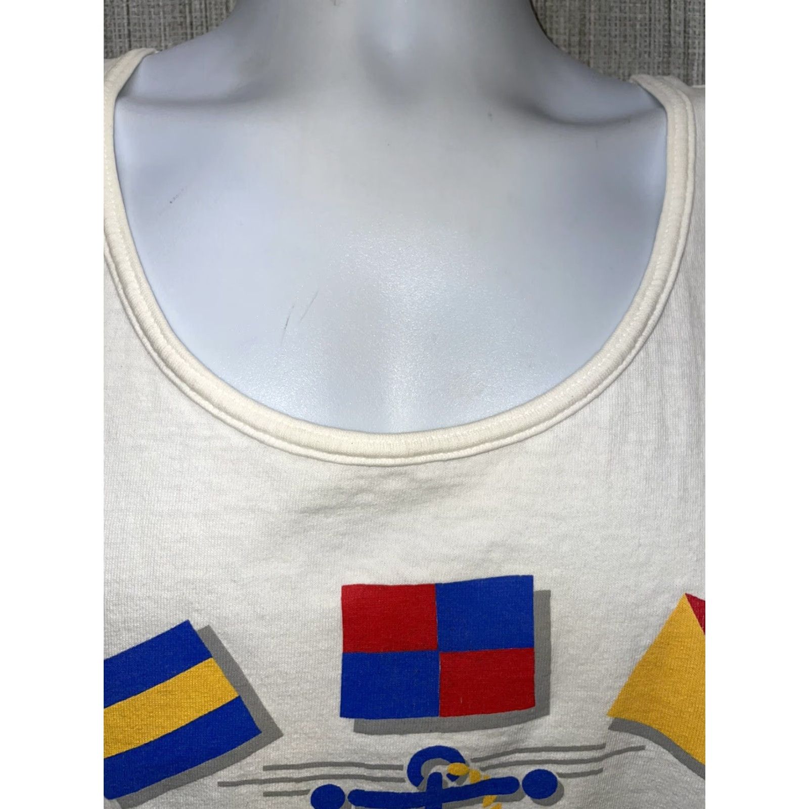 Vintage VINTAGE Signal Muscle Shirt USA Miami Mens XL White T-Shirt Size US XL / EU 56 / 4 - 2 Thumbnail
