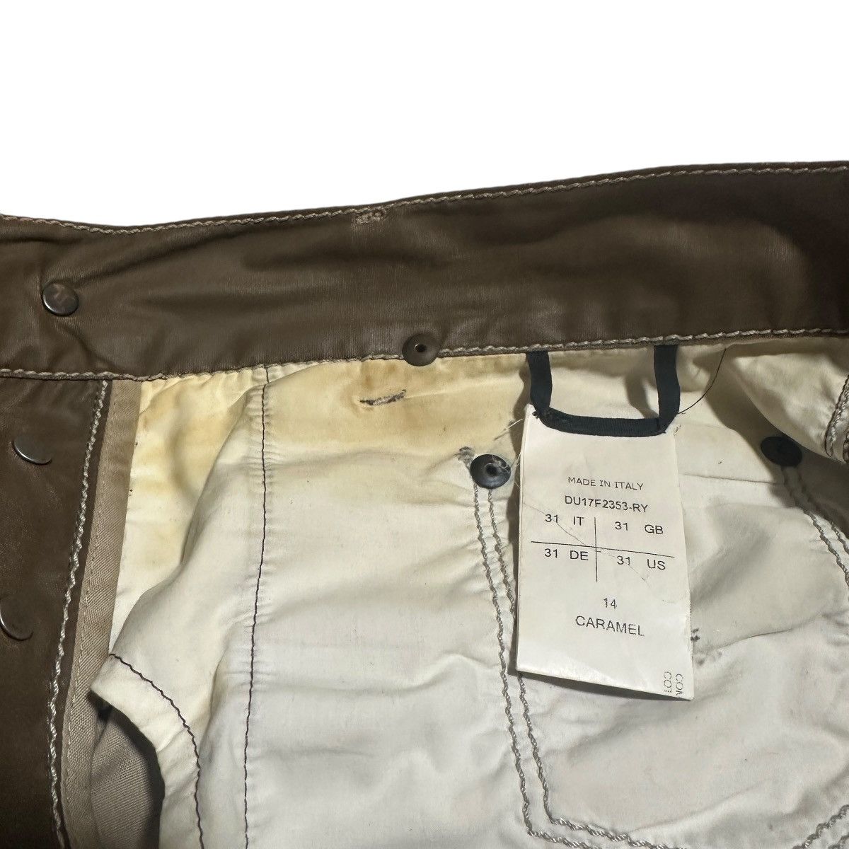 Rick Owens × Rick Owens Drkshdw Rick Owens DRKSHDW Dustulator Cut Caramel Pants Size US 31 - 7 Thumbnail