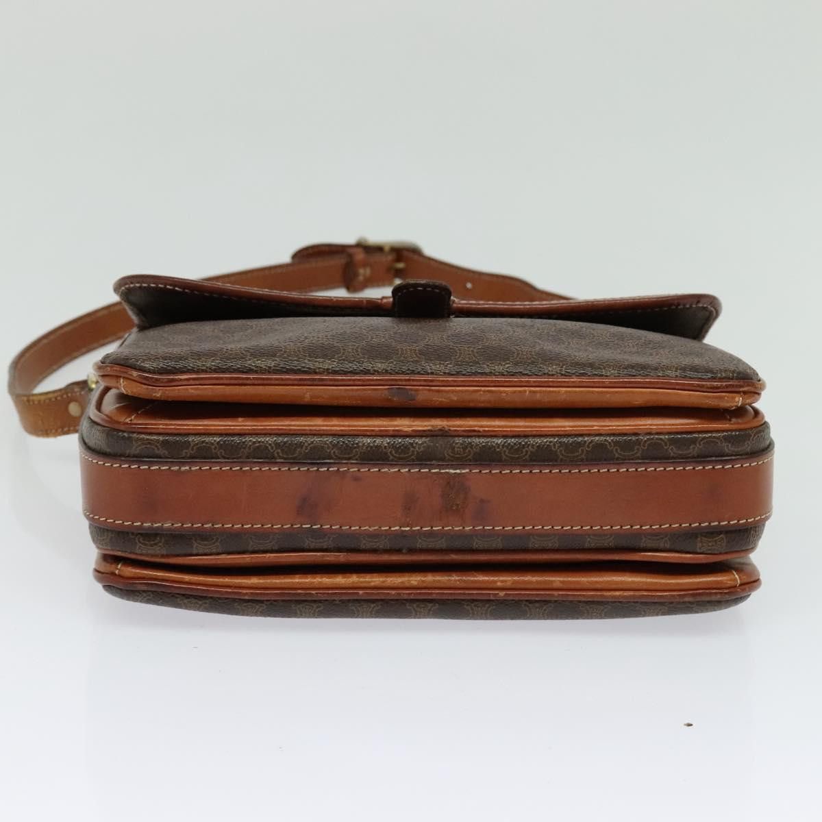 Celine CELINE Macadam Canvas Shoulder Bag Pvc Leather Brown Gold Size ONE SIZE - 9 Thumbnail