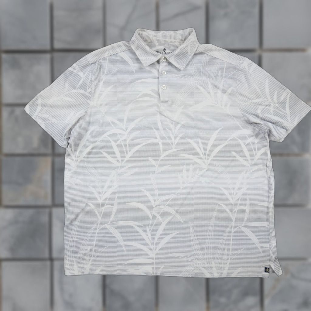 Nat Nast Nat Nast Polo Shirt Mens Large Gray Short Sleeve Collared Striped Casual Size US L / EU 52-54 / 3 - 1 Thumbnail