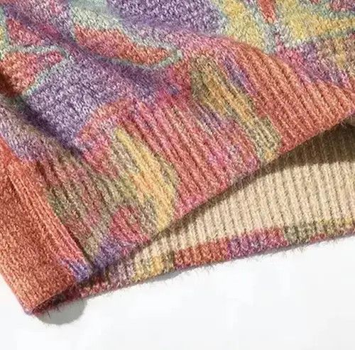 Aran Isles Knitwear Neon Color Blok Knit Loose Sweater Size US M / EU 48-50 / 2 - 3 Thumbnail