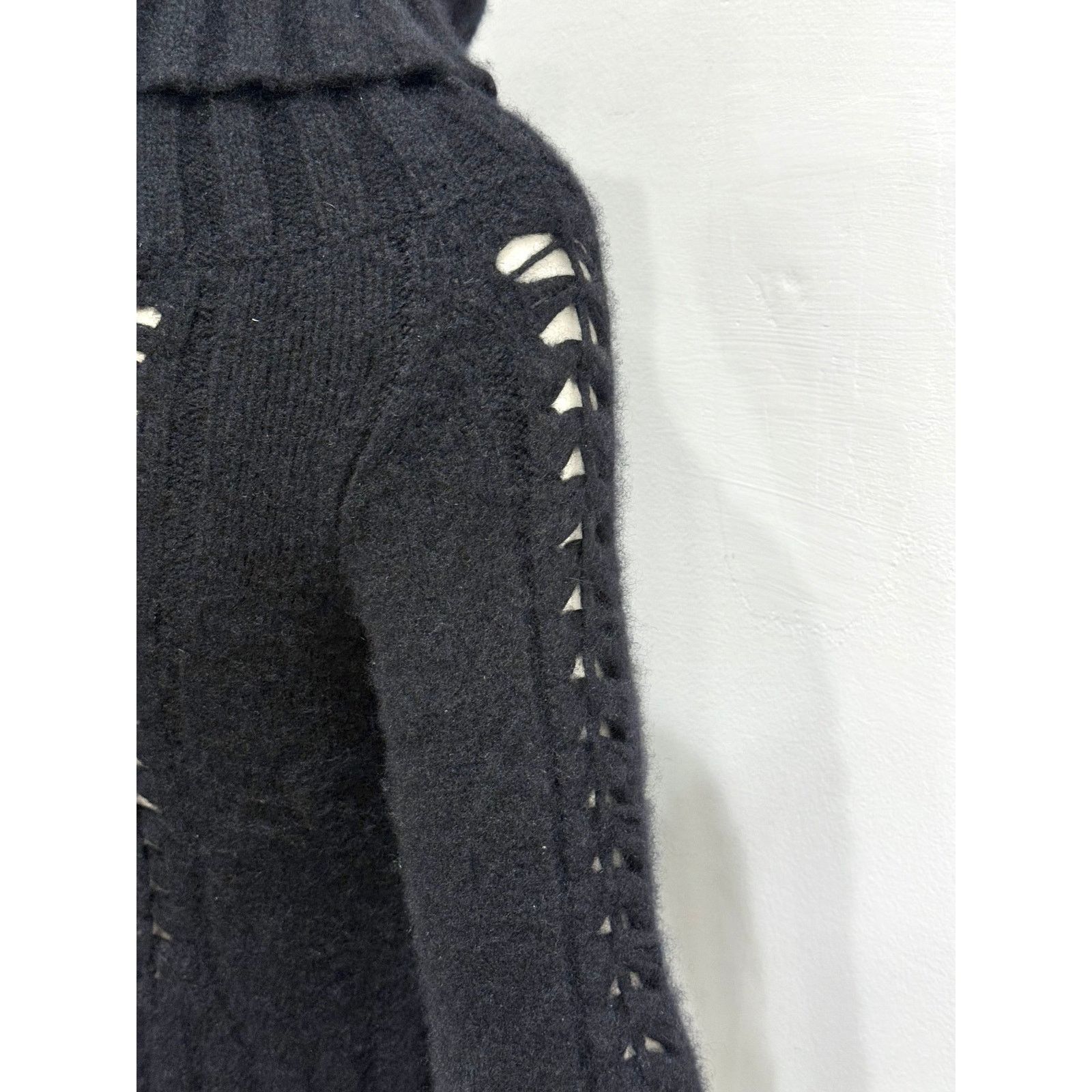 Versace 2000s Gianni Versace exaggerated high neck cropped knit Size S / US 4 / IT 40 - 8 Thumbnail