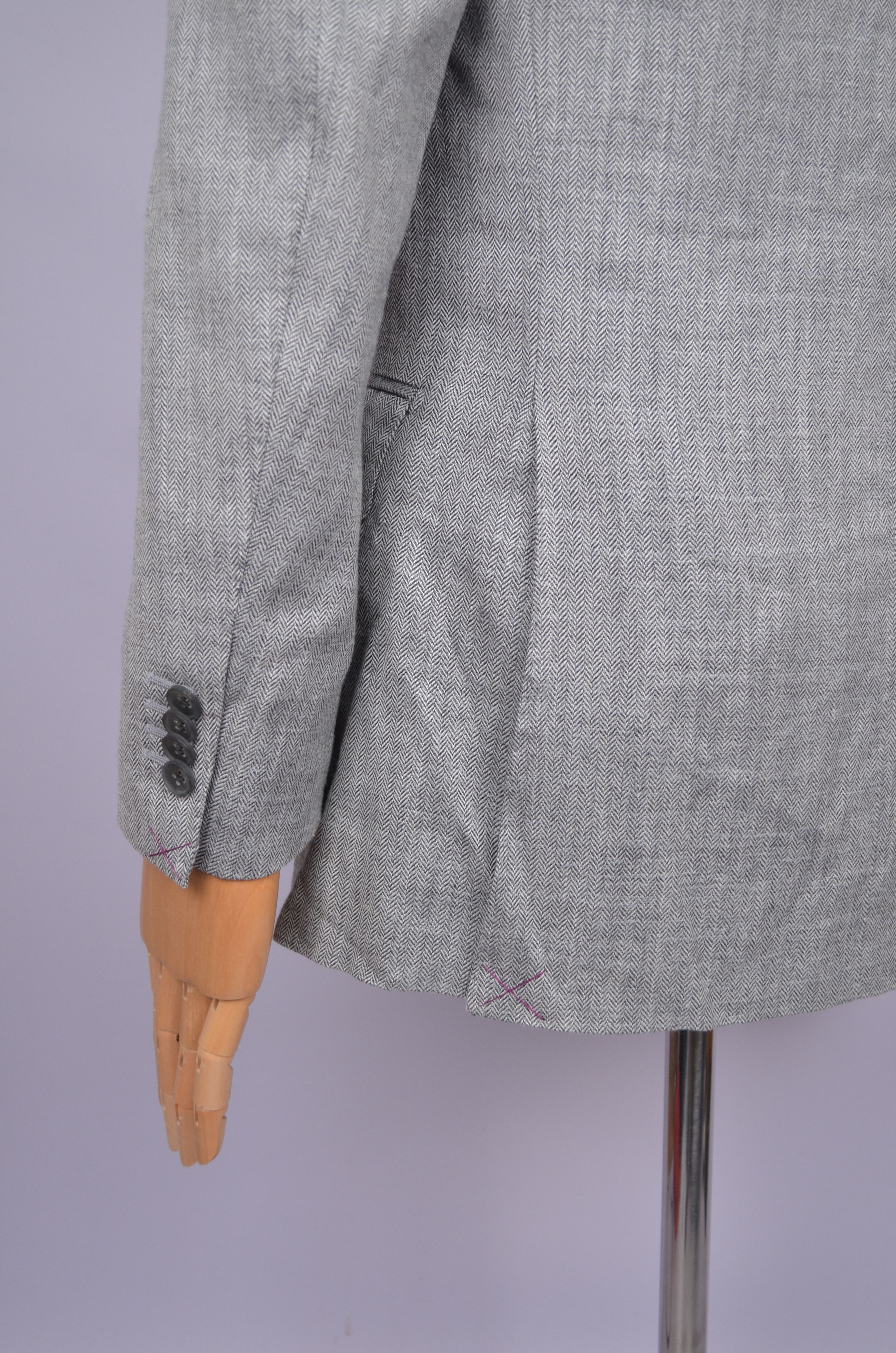 Suitsupply SUITSUPPLY Lazio Ethomas Wool Silk Linen Suit Grey US36 Size 36R - 9 Thumbnail