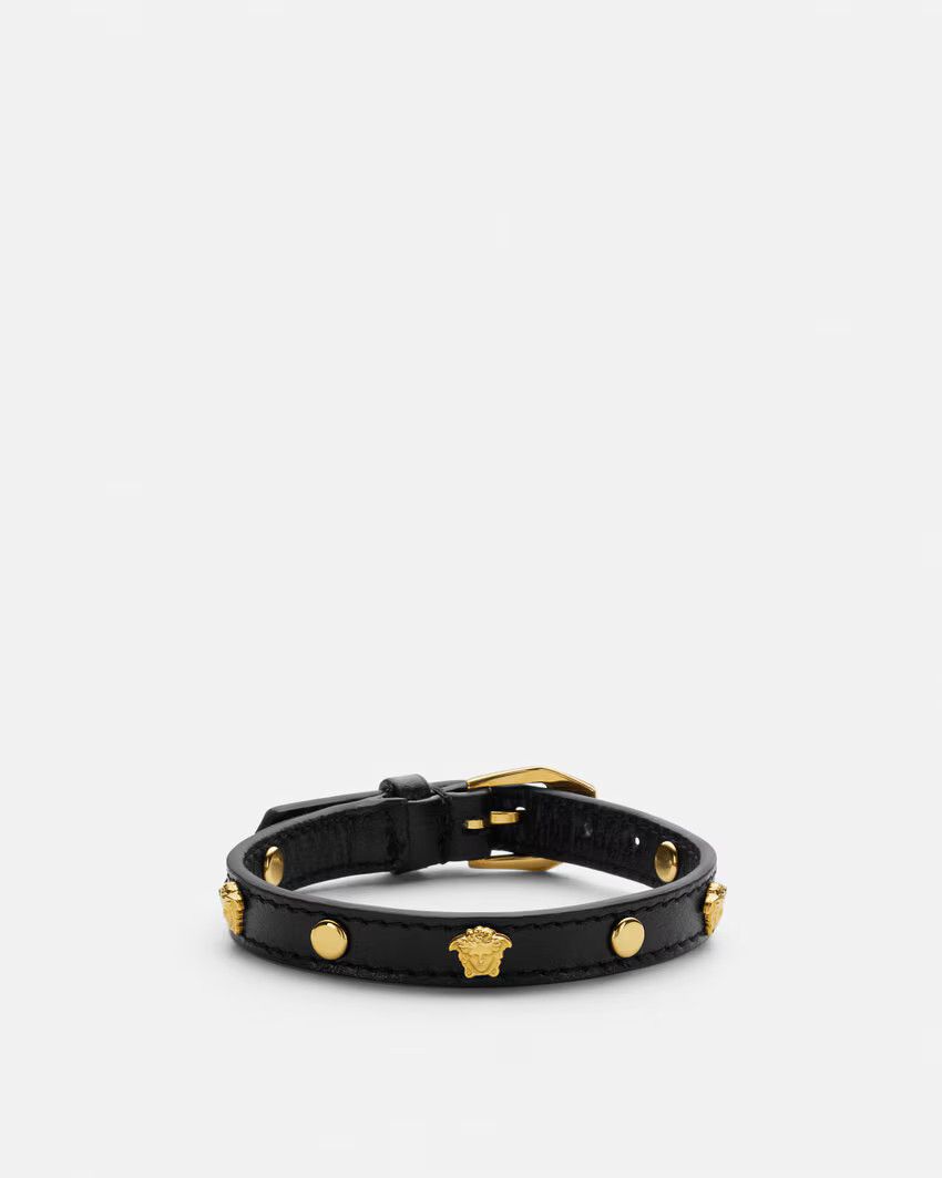 Versace o1s22i1n0125 Size: OS / Leather Bracelet in Black Size ONE SIZE - 1 Thumbnail