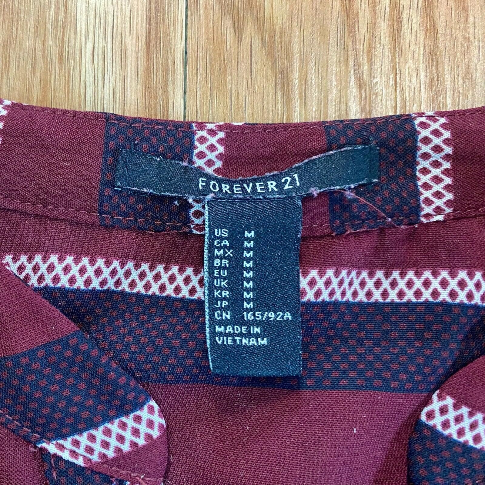 Forever 21 Forever 21 Striped Red White Blouse Shirt Top Womens Medium Size M / US 6-8 / IT 42-44 - 11 Thumbnail