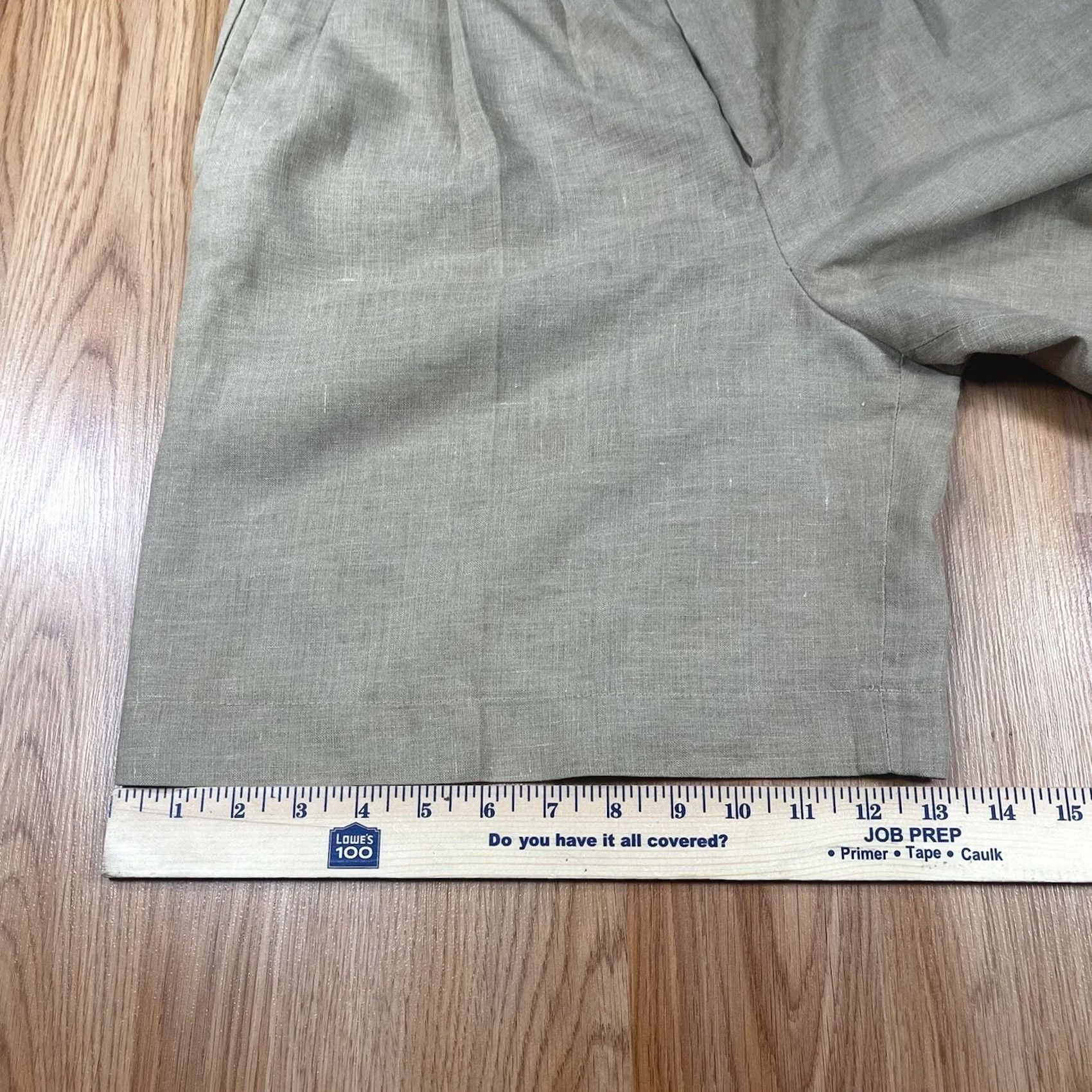 Vintage Giorgio Sant’ Angelo Shorts Womens Sz 10P Linen Blend Khaki Chino Slacks Pants Flat Front Pockets Casual History: 90s? (not applicable) Size 32" / US 10 / IT 46 - 7 Thumbnail