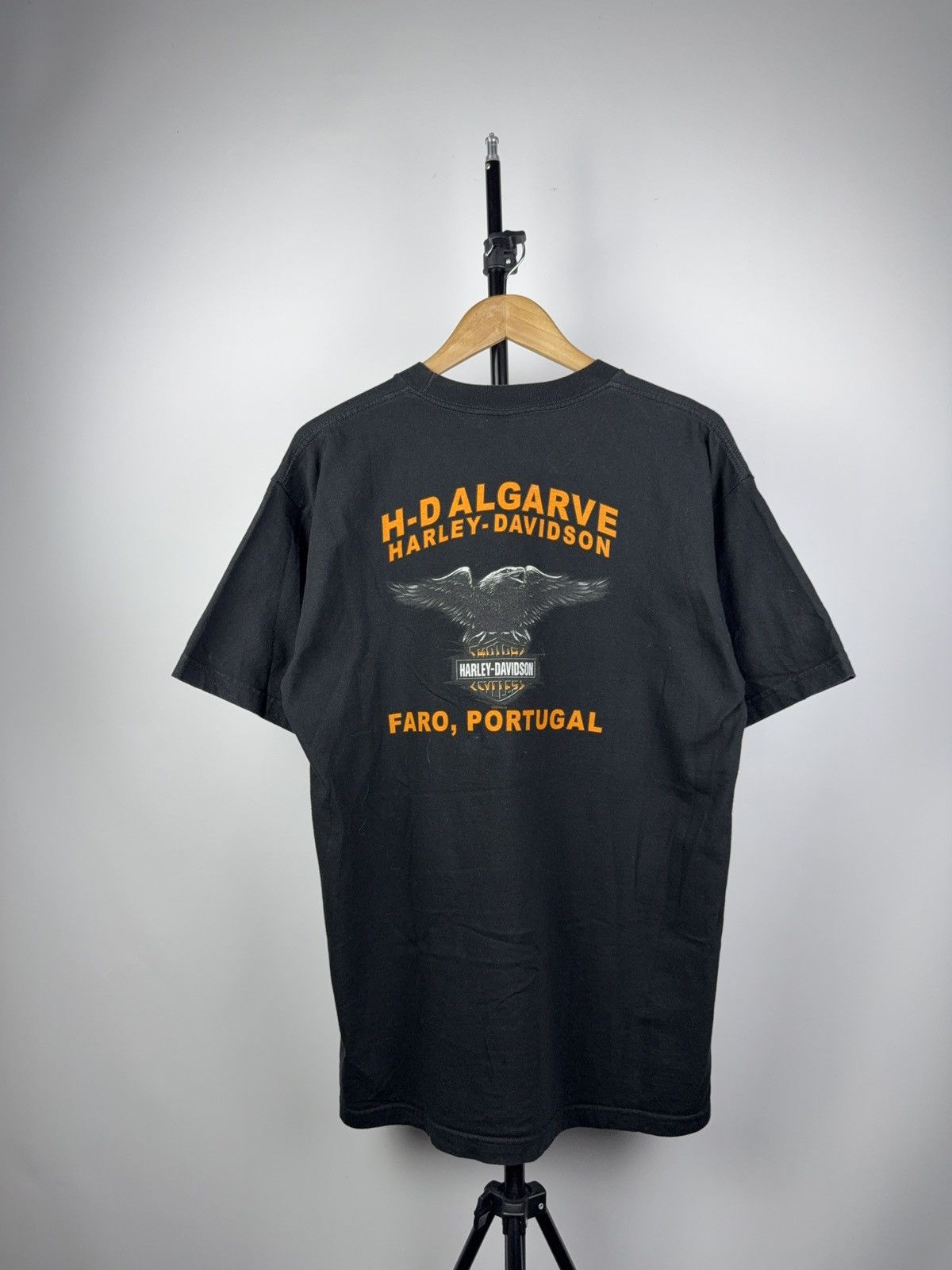 Harley Davidson × Vintage Vintage 2004 Harley Davidson Faro Portugal USA BIKER T-Shirt Size US L / EU 52-54 / 3 - 5 Thumbnail