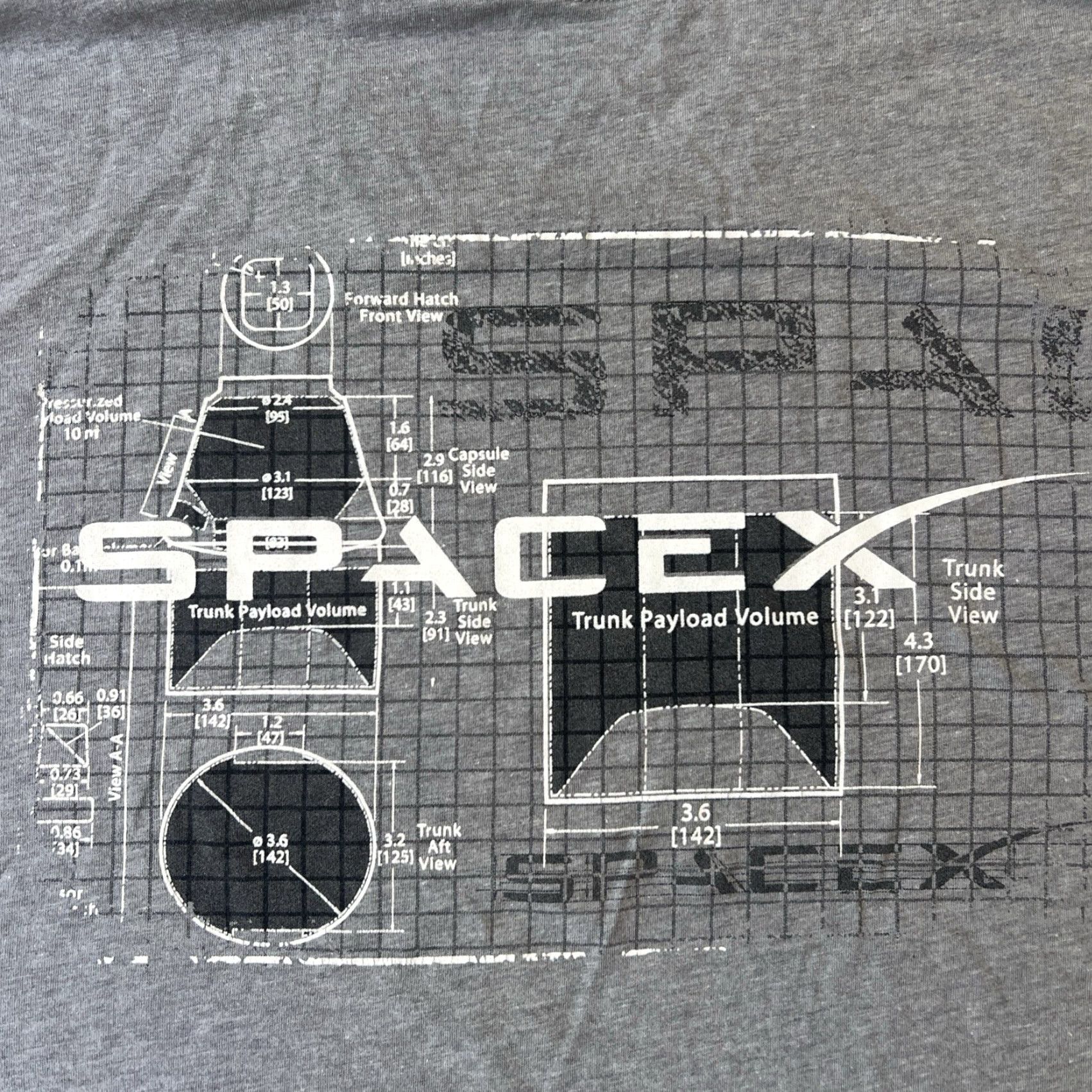 Vintage VINTAGE SpaceX Shirt Unisex Adults L Gray Graphic Print Falcon Heavy 2008 Space Theme Mens Womens Size US L / EU 52-54 / 3 - 2 Thumbnail
