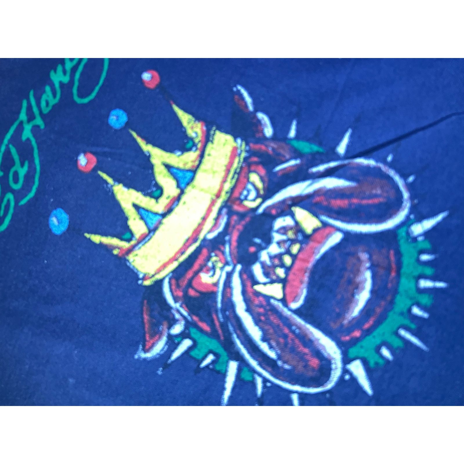 Ed Hardy ED HARDY BULLDOG NAVY BLUE T-SHIRT Mens SIZE L Size US L / EU 52-54 / 3 - 3 Thumbnail