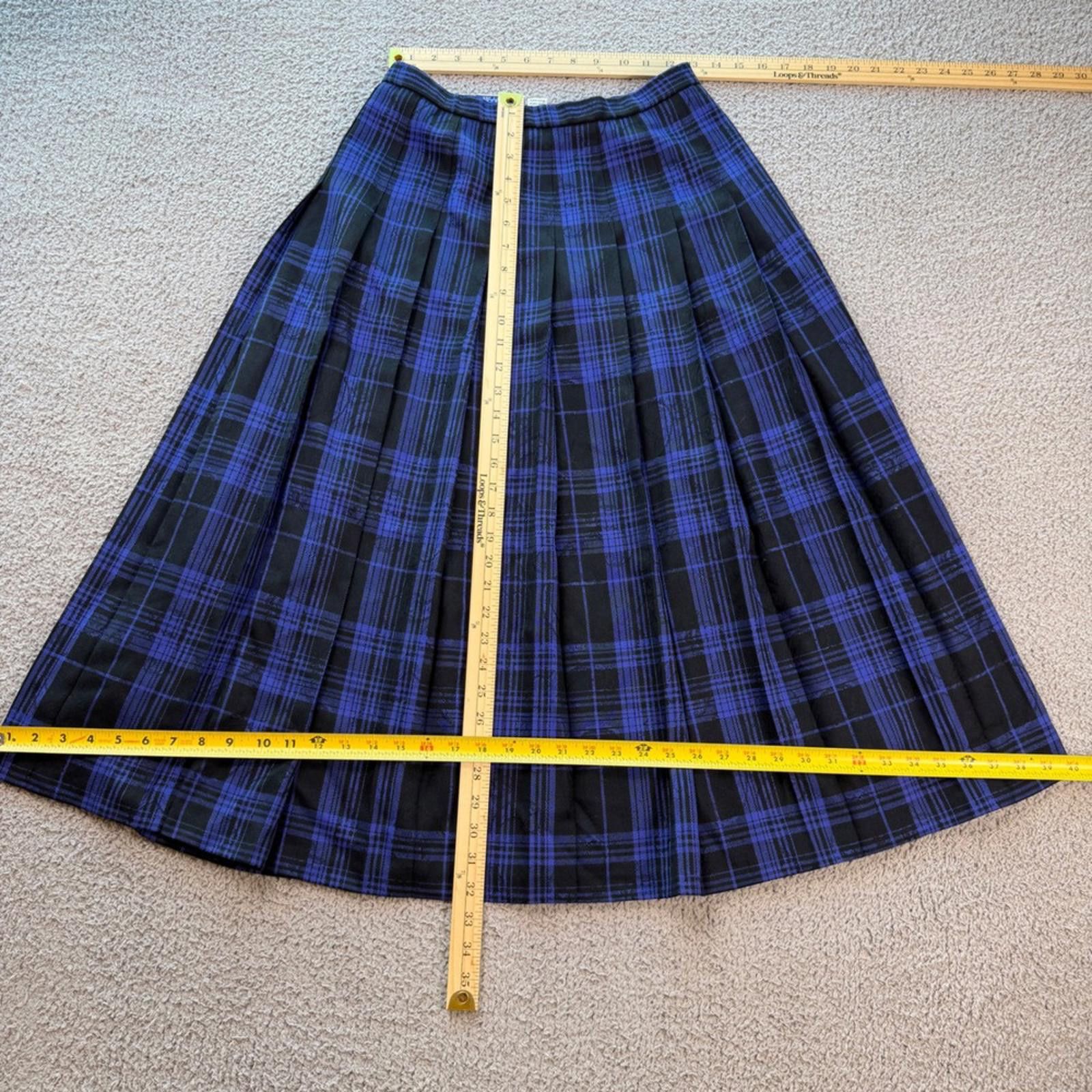 Pendleton Pendleton Classic Plaid Midi Skirt 10 Blue 100% Virgin Wool Size 32" / US 10 / IT 46 - 3 Thumbnail