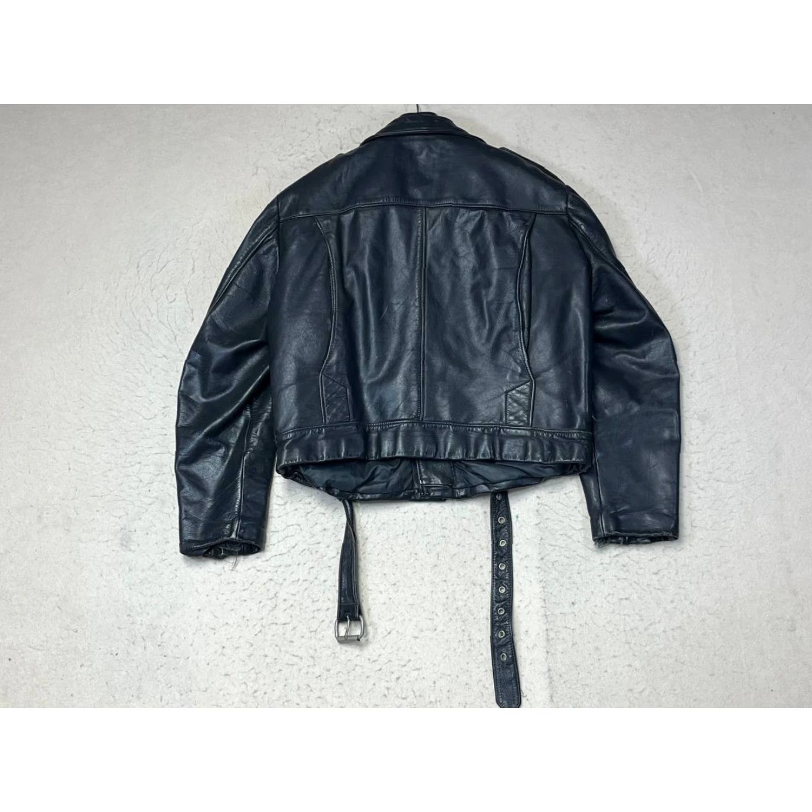 Vintage Vtg Terminator 2 Biker Jacket Heavy Full Zip Large L See measurements Mens Leather Size US L / EU 52-54 / 3 - 2 Thumbnail