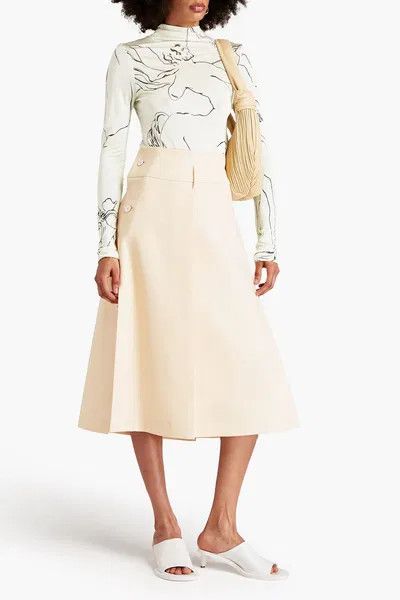 Jil Sander o1y1025 Turtleneck T-Shirt in Cream/Black Size M / US 6-8 / IT 42-44 - 2 Thumbnail