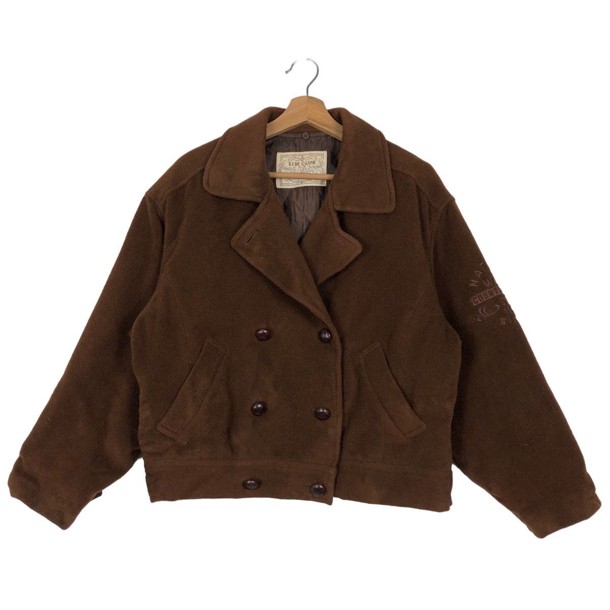 Japanese Brand 🔥Vintage Wool Bomber Jacket Sim Club 1994 Issey Miyake Size US M / EU 48-50 / 2 - 1 Thumbnail