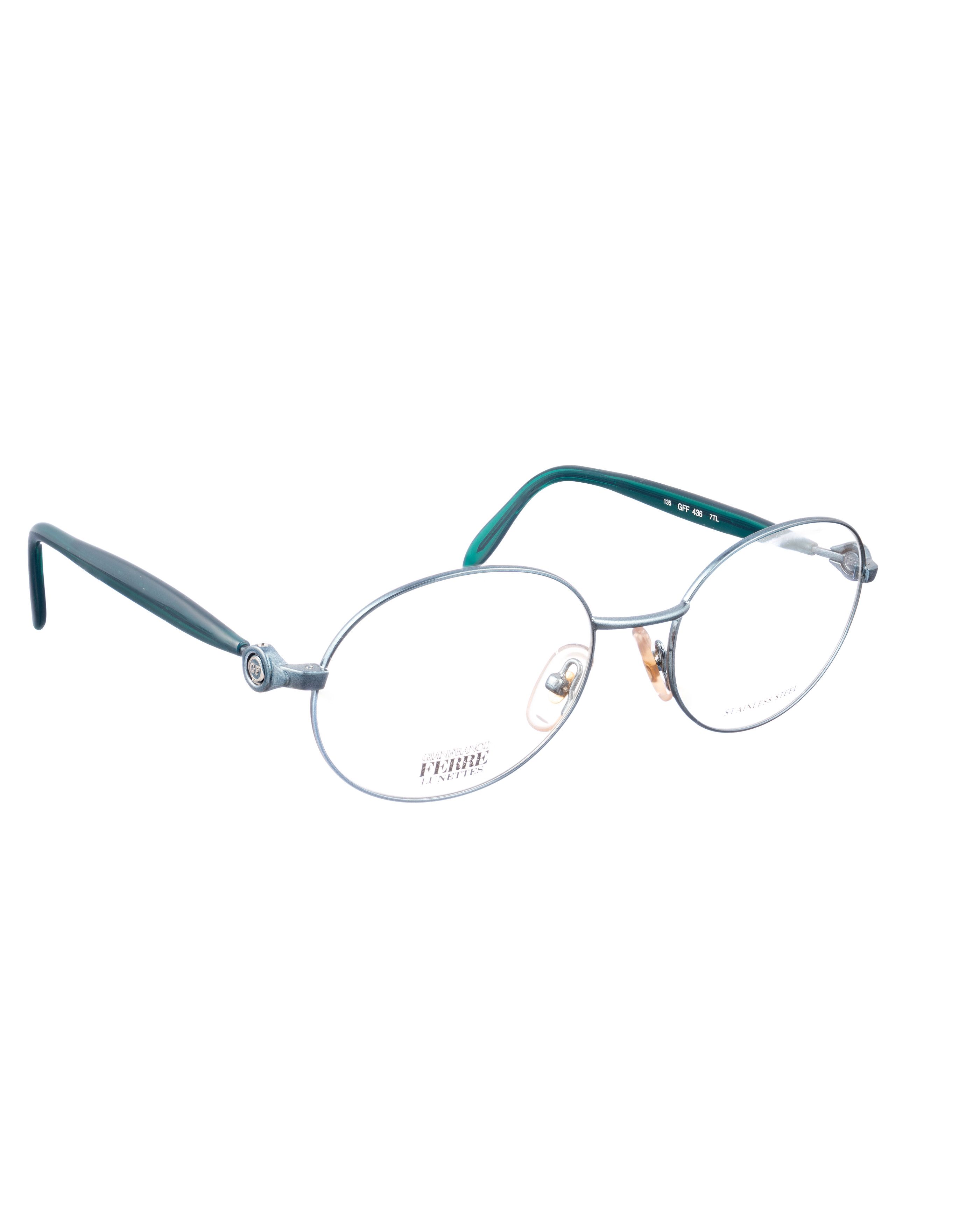 Gianfranco Ferre Gianfranco Ferre 00s Emerald Green Oval Glasses Size ONE SIZE - 2 Thumbnail
