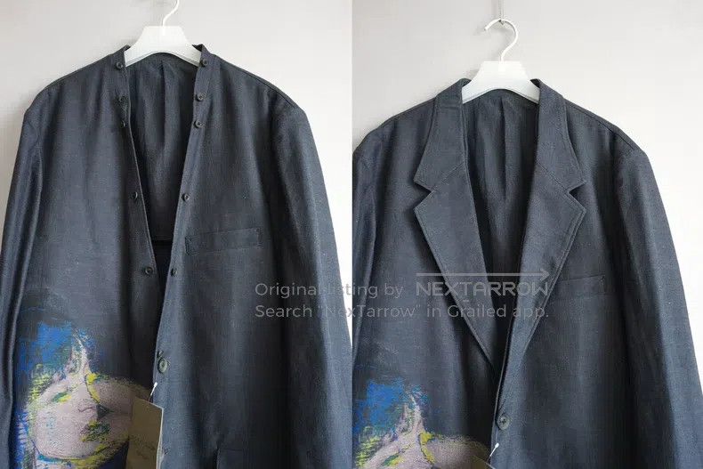 Yohji Yamamoto Yohji Yamamoto Portrait printed denim duster Size US XL / EU 56 / 4 - 7 Thumbnail