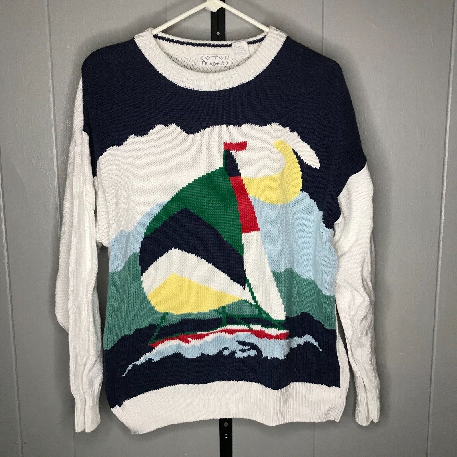 Cotton Traders Vintage Cotton Traders Sport Men’s Sweater Size MD Sailing B Size US M / EU 48-50 / 2 - 1 Thumbnail