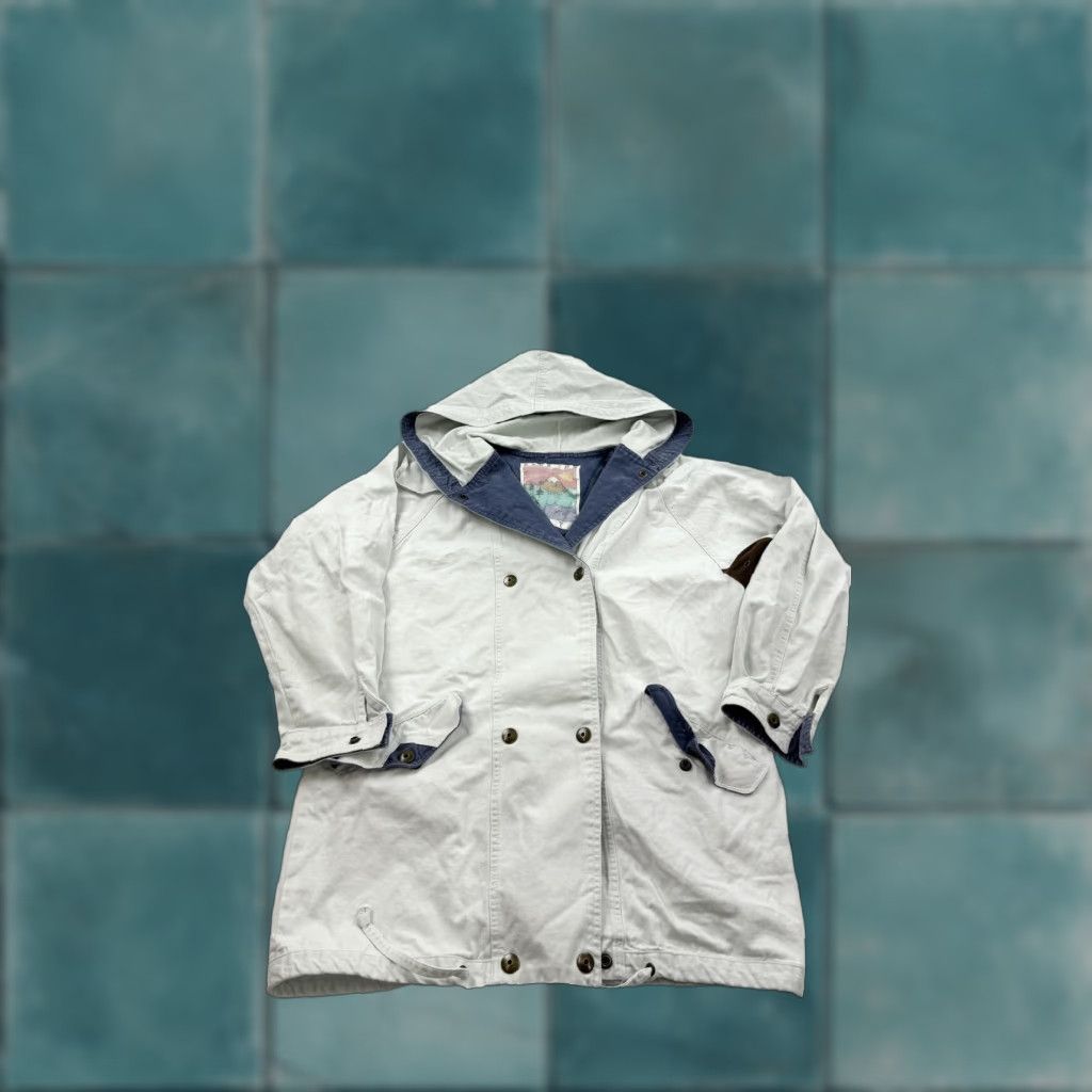 Vintage VINTAGE Save The Earth Jacket Mens Small Gray Blue Hooded Canvas Parka Snap 90s Size US S / EU 44-46 / 1 - 1 Thumbnail