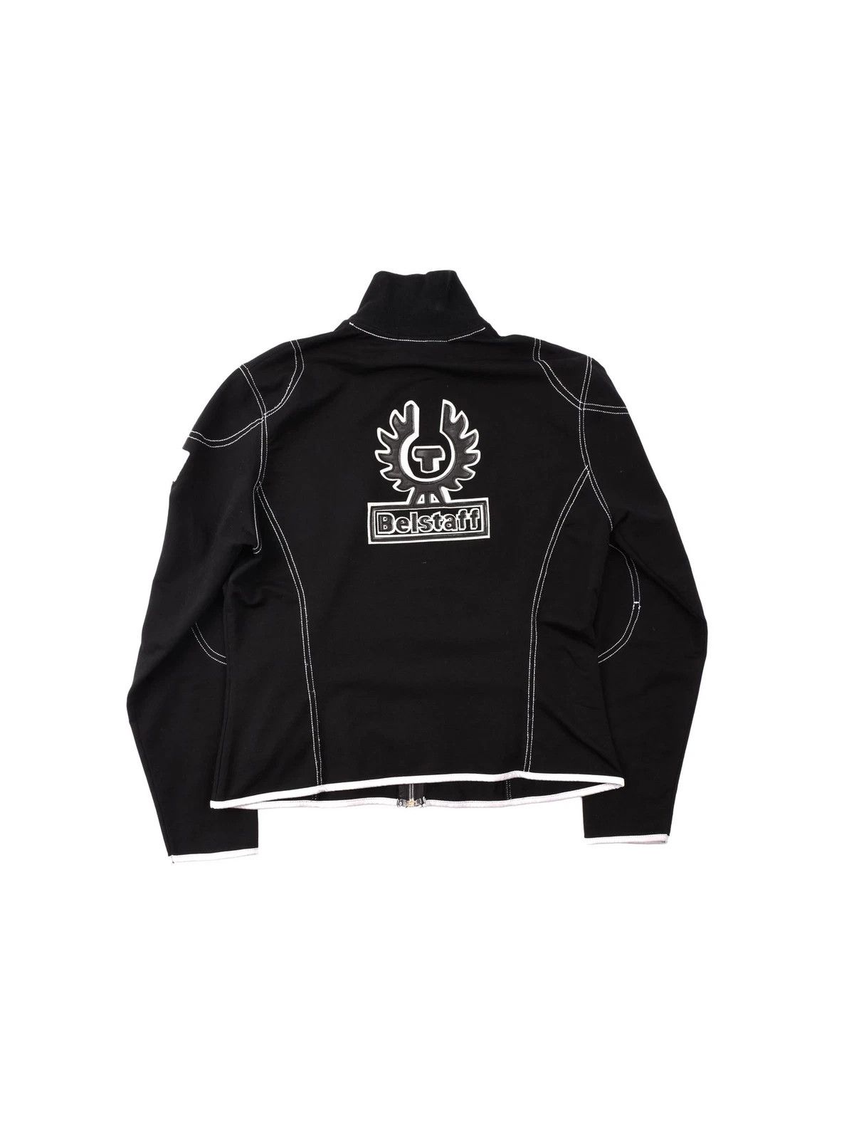 Belstaff Women's Belstaff Track Jacket Black Full Zip Contrast Stitch Size M / US 6-8 / IT 42-44 - 2 Thumbnail