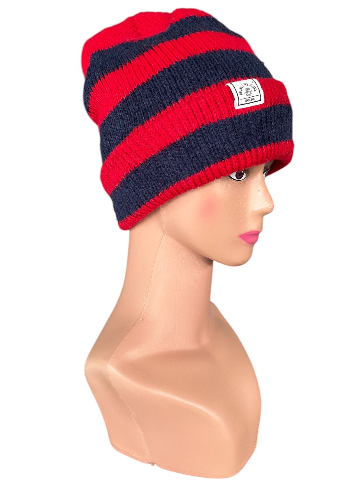 Japanese Brand × Kapital × Vintage Beams Stripe Knitted Beanie Hats Size ONE SIZE - 1 Thumbnail