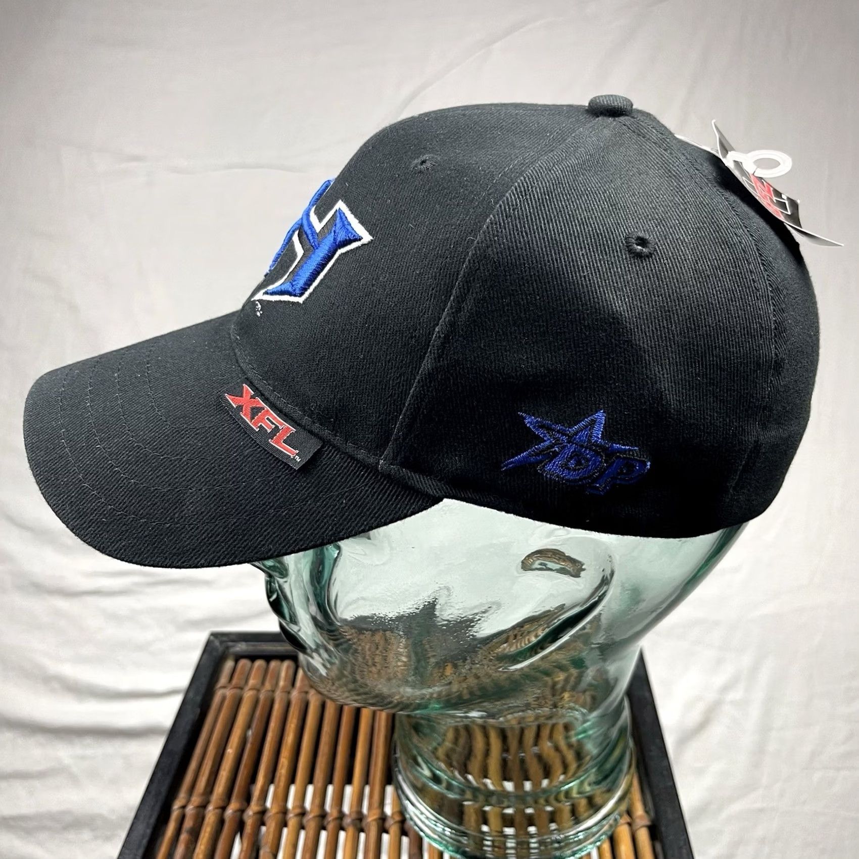 Drew VINTAGE Drew Pearson Hitmen Hat Cap Mens Fitted Stretch Black XFL Baseball Cap Men One Size Black City Sports Adjustable, Breathable, Stretch Size US M / EU 48-50 / 2 - 7 Thumbnail