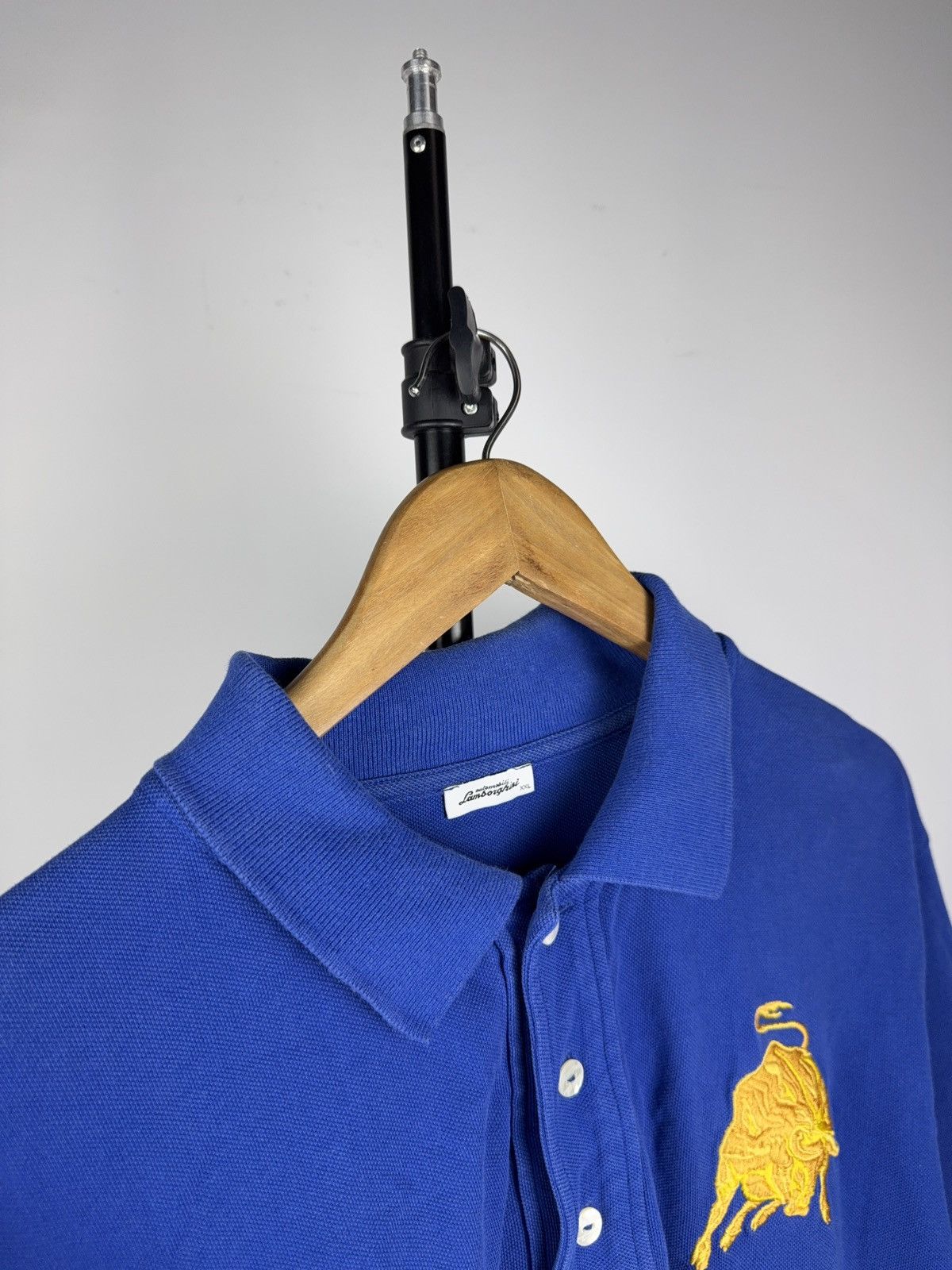 Lamborghini Luxury Automobili Lamborghini Bull Logo Polo Shirt Blue XXL Size US XXL / EU 58 / 5 - 3 Thumbnail