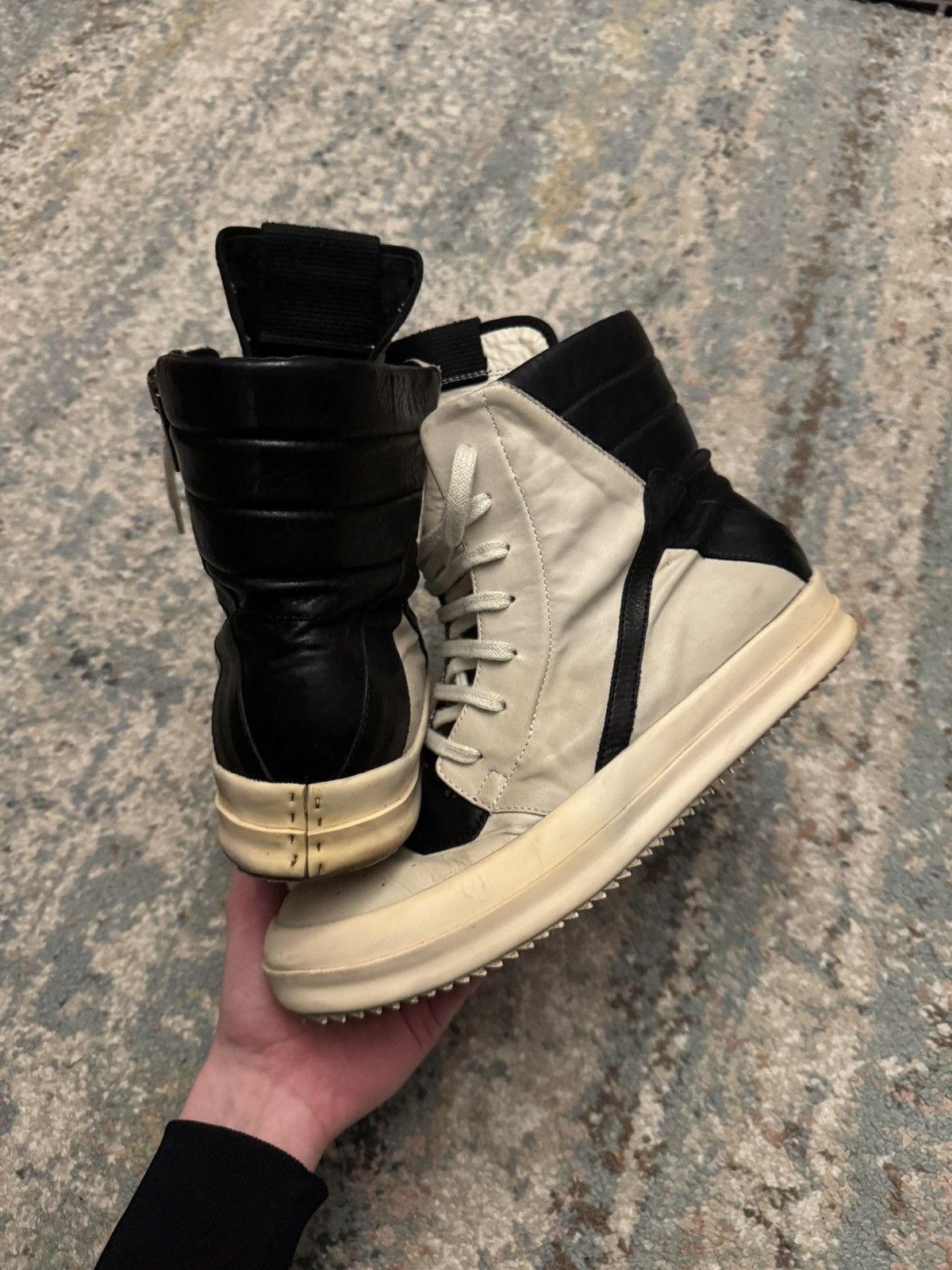 Rick Owens Rick Owens FW10 Gleam Sample Unstitched Staple Geobasket ...