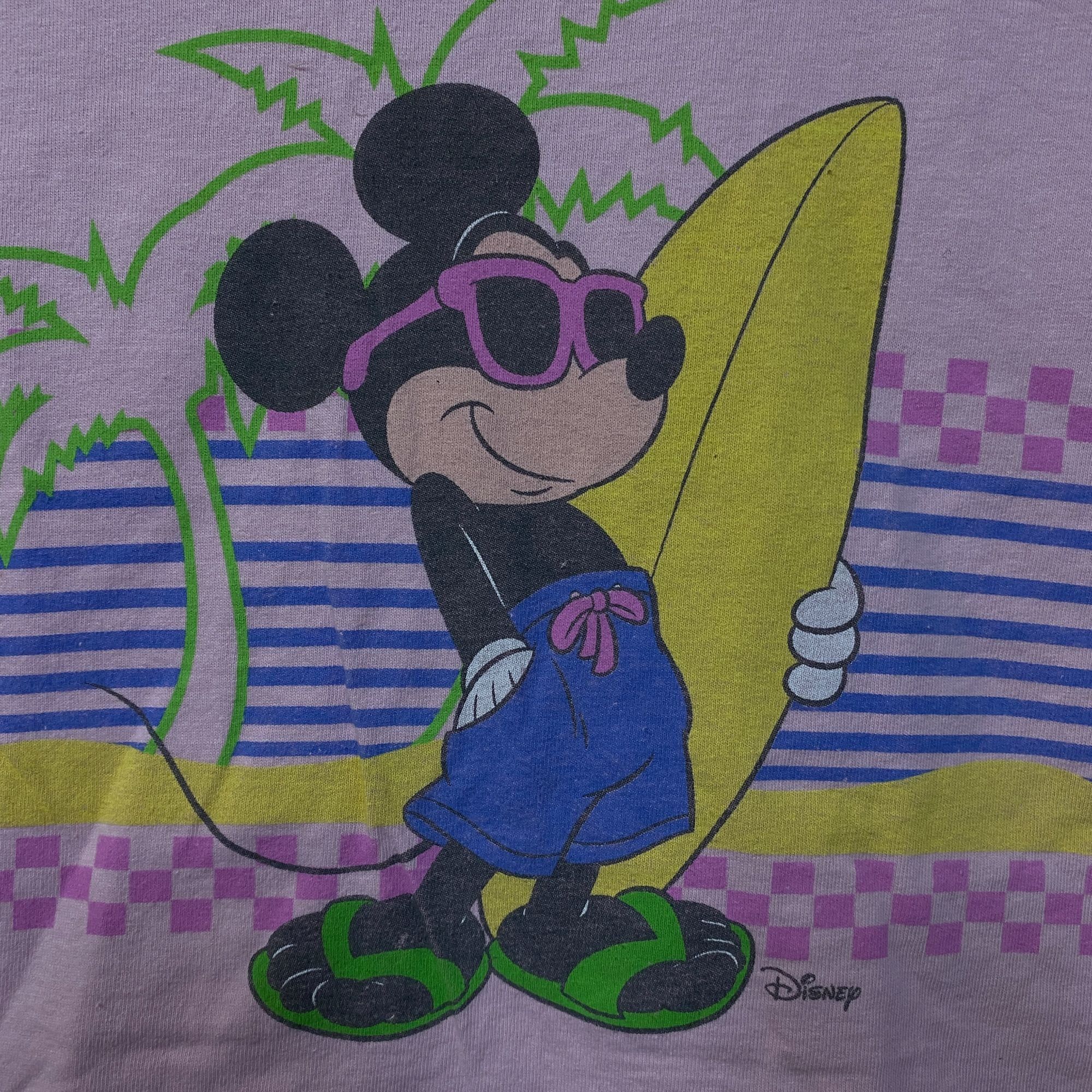 Junk Food Junk Food Clothing Mickey Mouse Surf Flea Market Pink Crop T Size XS / US 0-2 / IT 36-38 - 4 Thumbnail