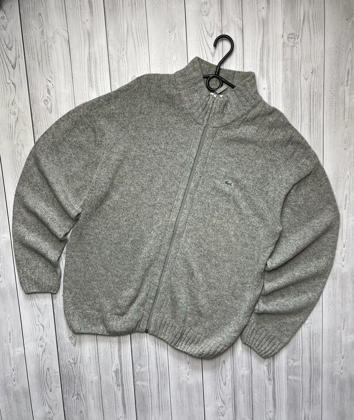 Lacoste × Vintage Vintage Lacoste zip sweater knitted avant-garde size XXL Size US XXL / EU 58 / 5 - 1 Thumbnail
