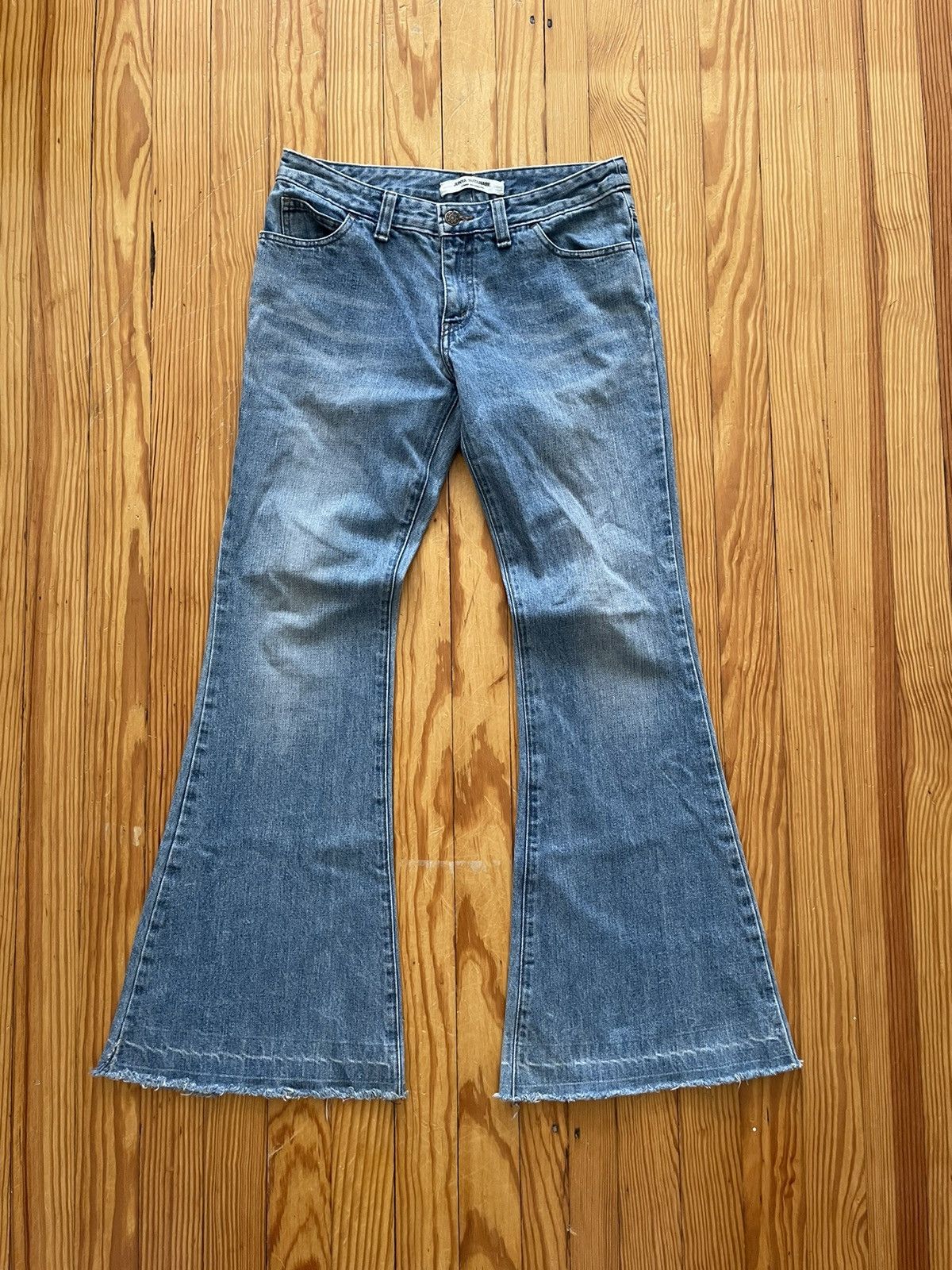 Junya Watanabe Junya Watanabe Wide Flared Light Denim Wash Jeans Size US 29 - 1 Thumbnail