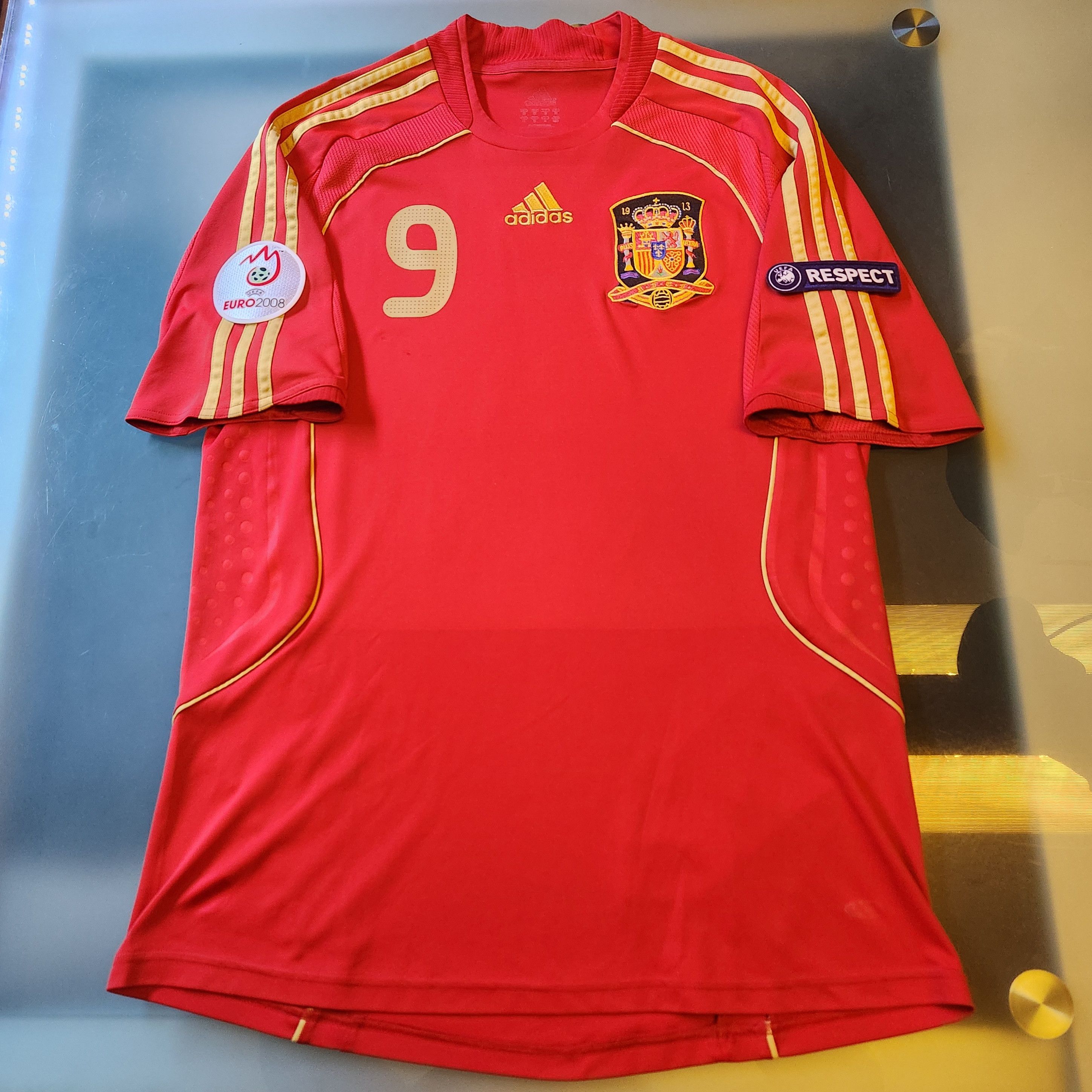 Adidas Authentic Retro Spain TORRES Euro 2008-2009 Home Jersey Size US M / EU 48-50 / 2 - 4 Thumbnail