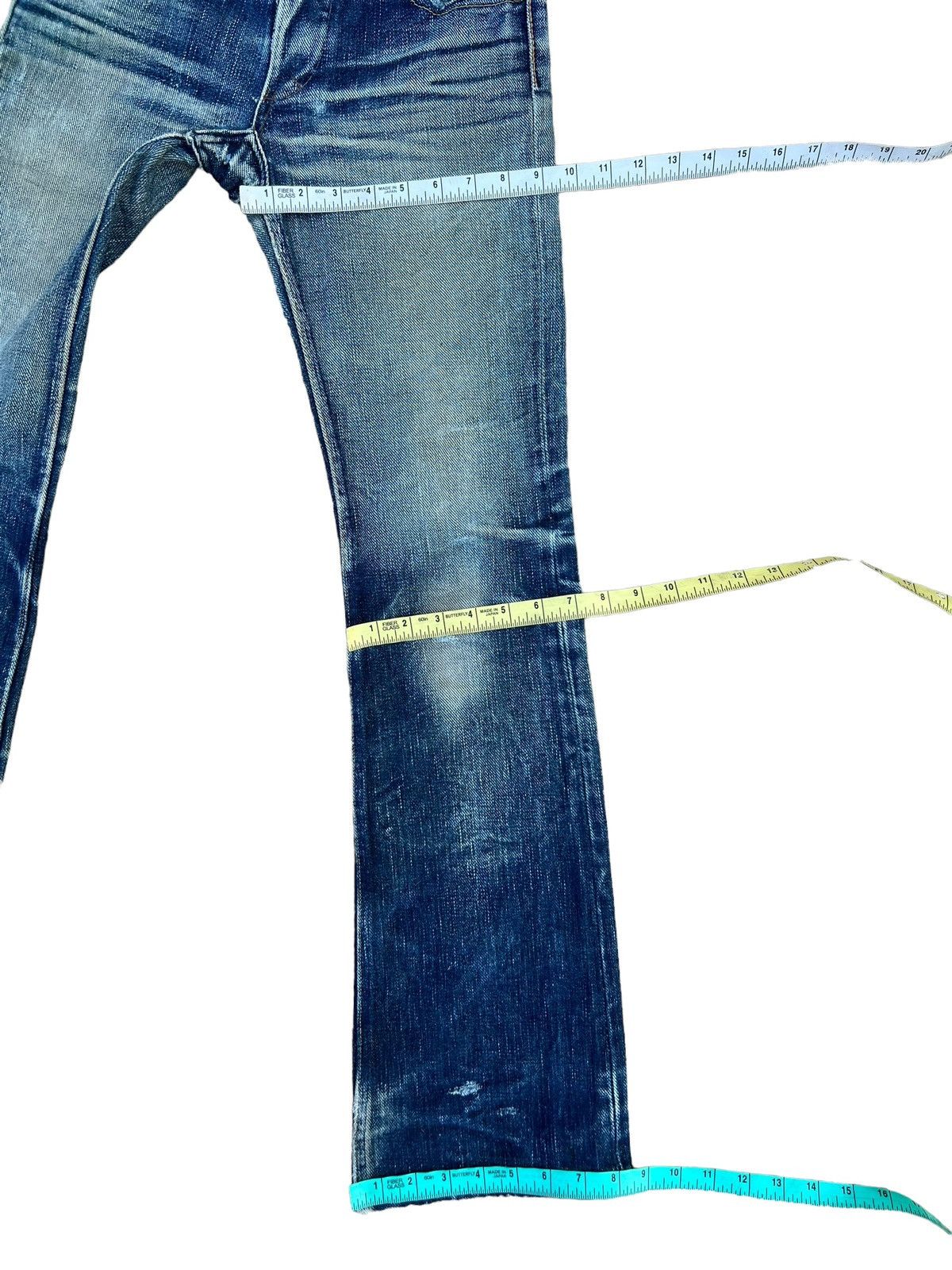 Freewheelers Trashed West Ride Japan Thick Denim Bootcut Jeans Size US 28 / EU 44 - 4 Thumbnail