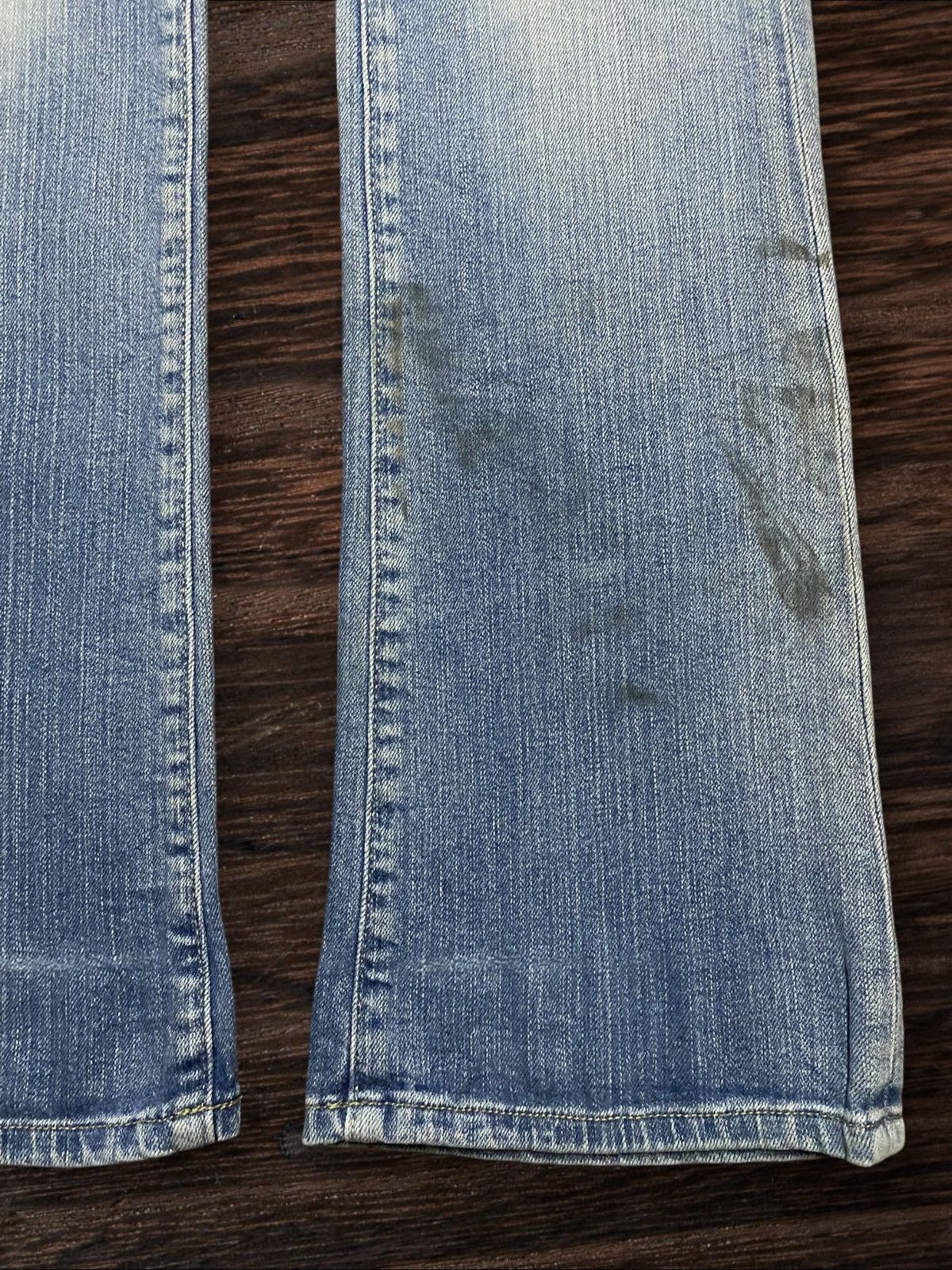 Dapper Dan × Gap Vintage Gap DenimFaded Wash Distressed Slim Bootcut Jeans Size US 30 / EU 46 - 9 Thumbnail