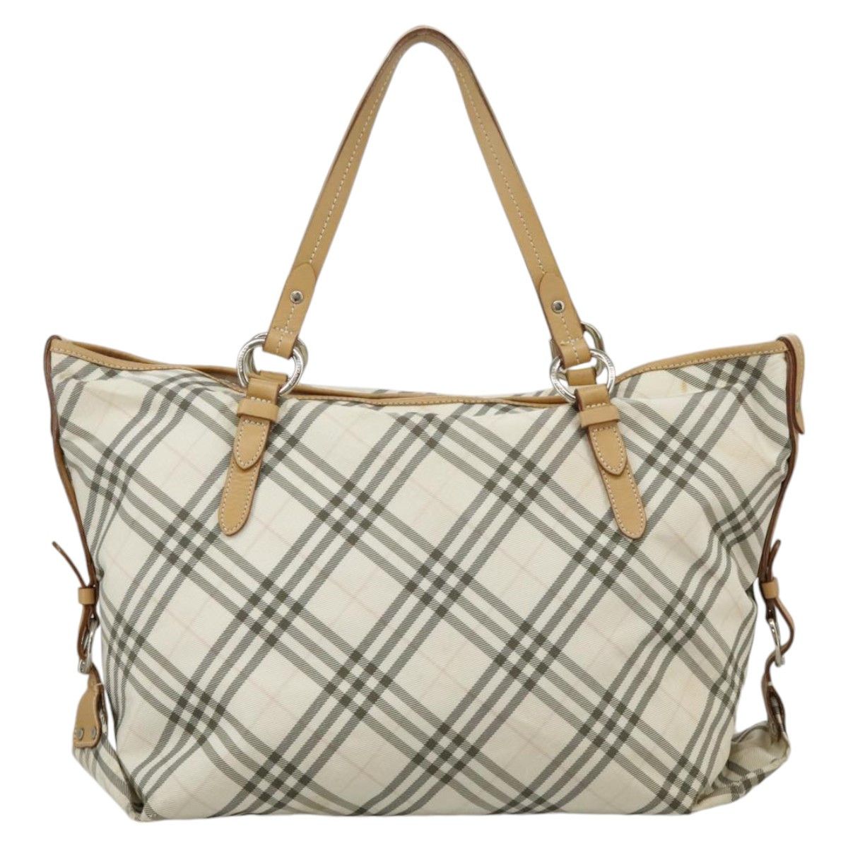 Burberry Nova Check White Canvas Tote Bag (Pre-Owned) Size ONE SIZE - 1 Thumbnail