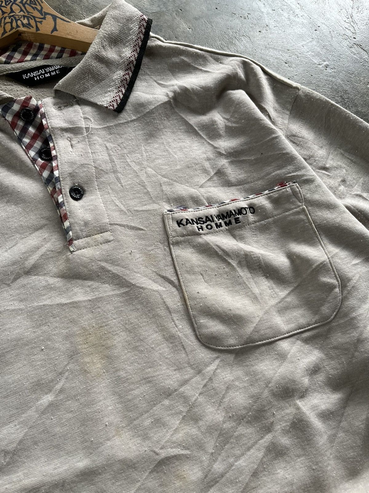 Japanese Brand × Kansai Yamamoto × Vintage Vintage Kansai Yamamoto Half Button Pocket Long Sleeve Size US L / EU 52-54 / 3 - 2 Thumbnail