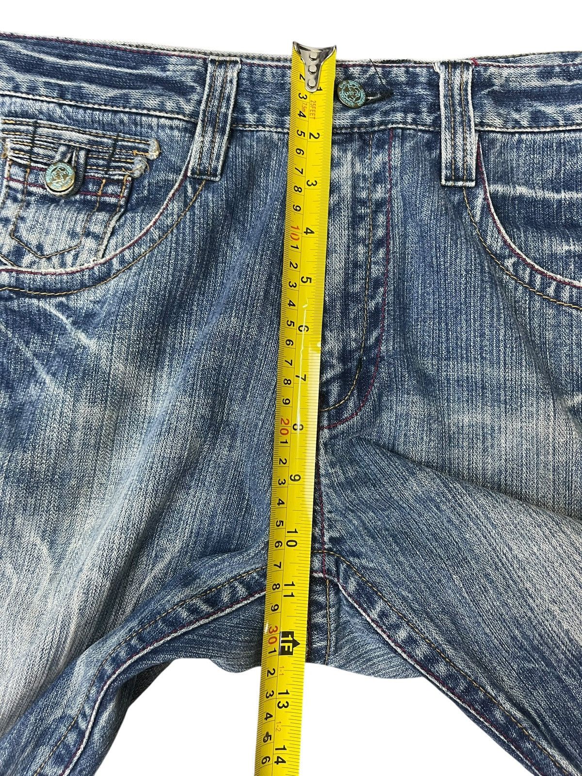 Japanese Brand Vintage B.S Raw Distressed Jeans Size US 34 / EU 50 - 14 Thumbnail