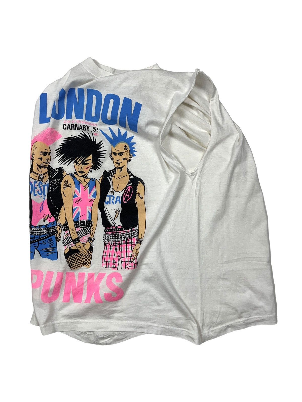 Band Tees Vintage 80s London Punks Carnaby Street Tank Top Shirt Size US L / EU 52-54 / 3 - 9 Thumbnail