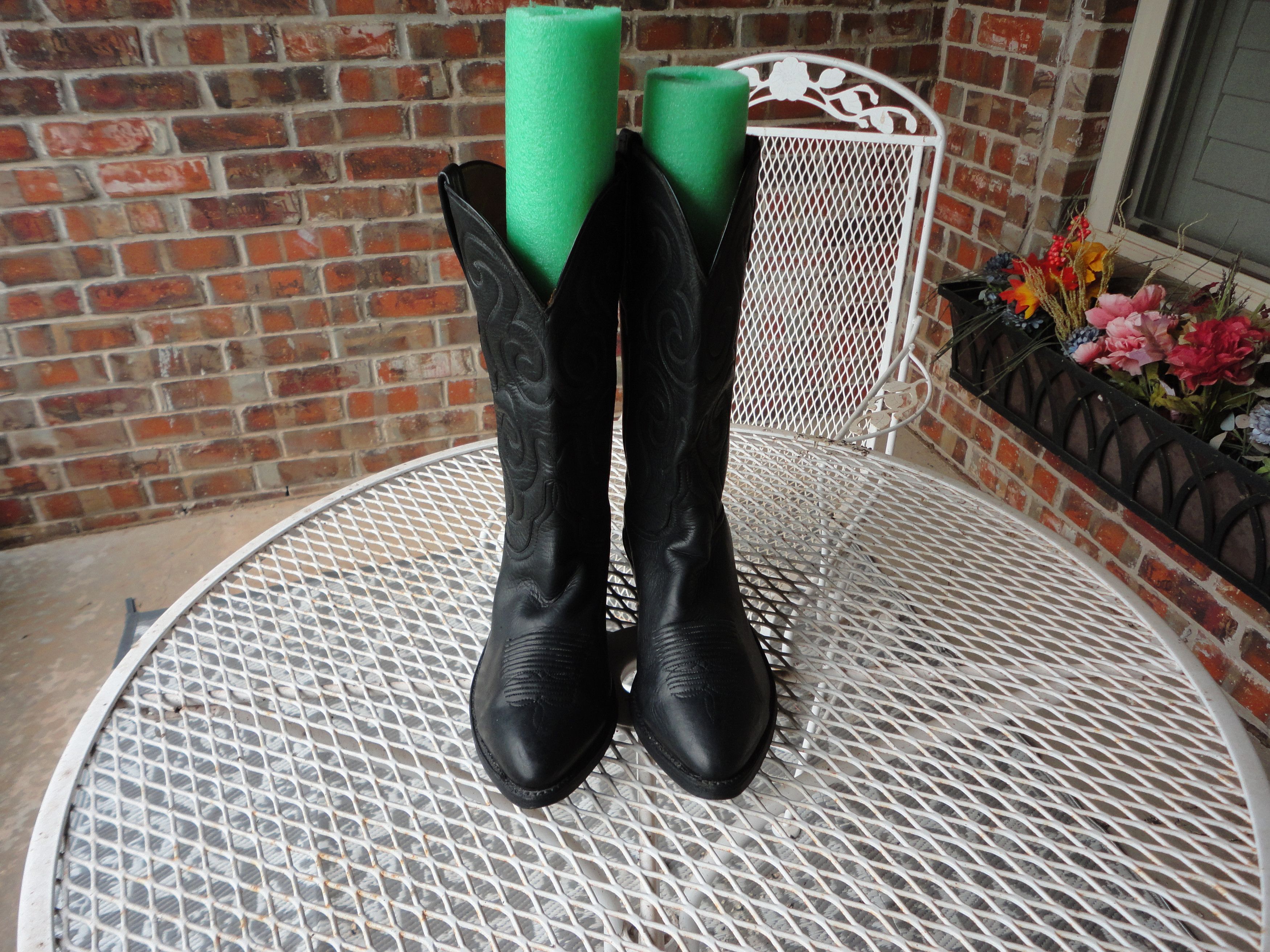 image of Lucchese Black Vintage Western Boots Size 7.5Ee, Men's
