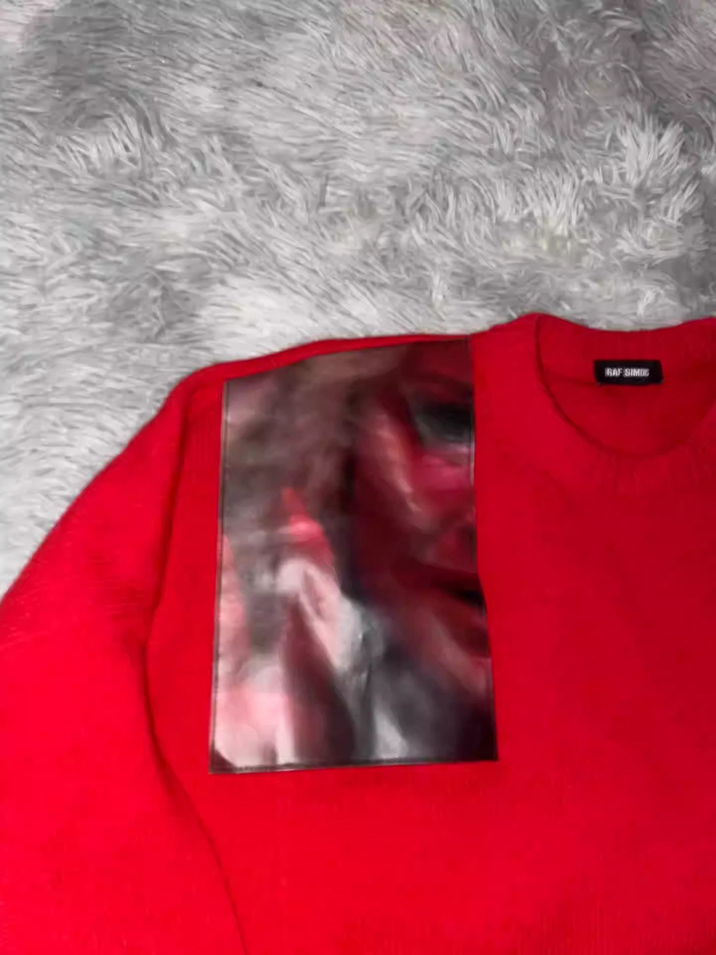 Raf Simons raf simons red velvet sweater-2505 Size US L / EU 52-54 / 3 - 4 Thumbnail