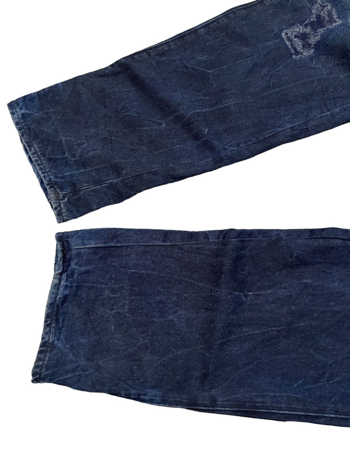 G-Star × Hysteric Glamour G Star Raw Engineered Curved Leg Crash Distressed Jeans Size US 30 / EU 46 - 10 Thumbnail
